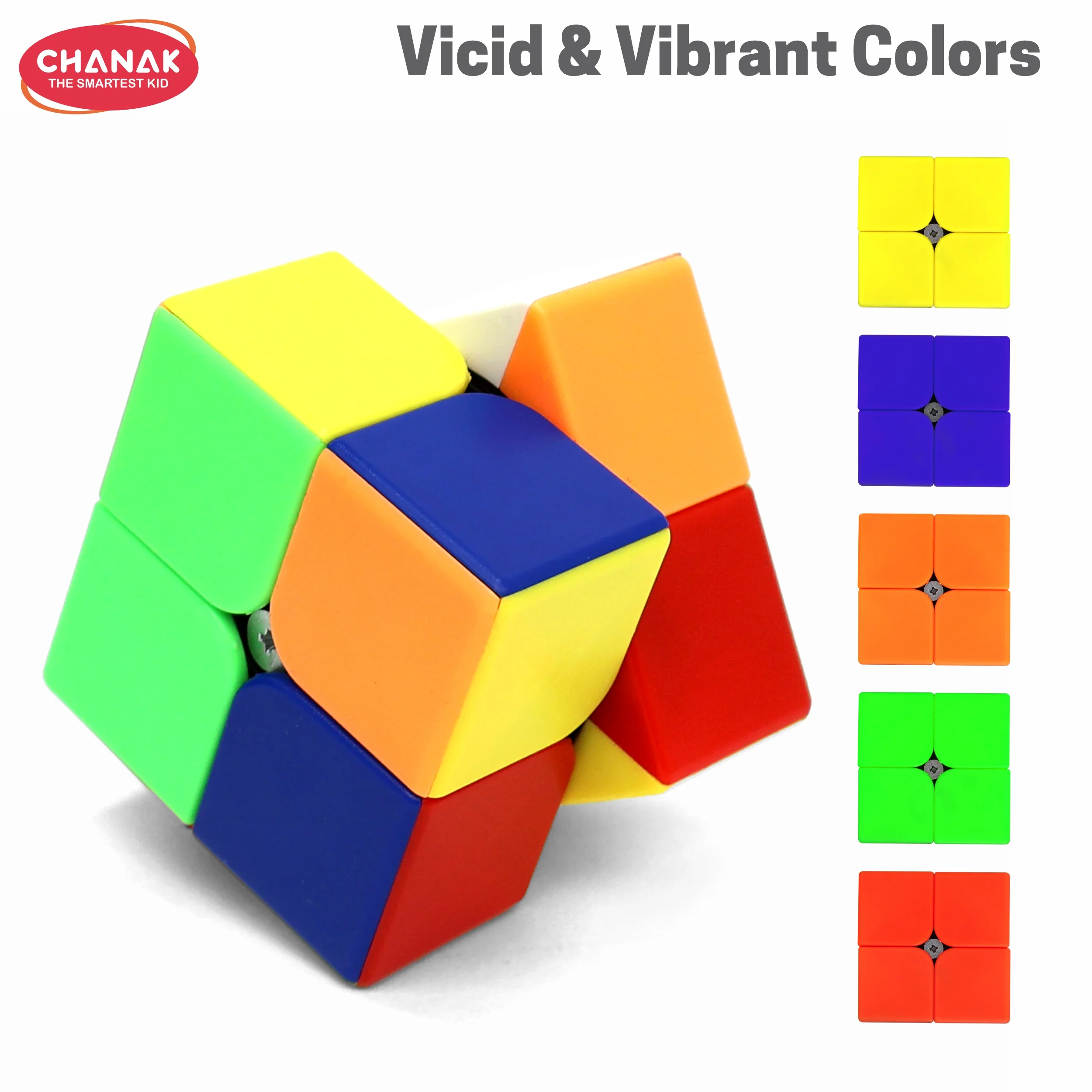 Chanak 2x2 Speed Cube for Kids & Adults 6+ Years | Stickerless Puzzle Cube – BIS Approved - Image 4