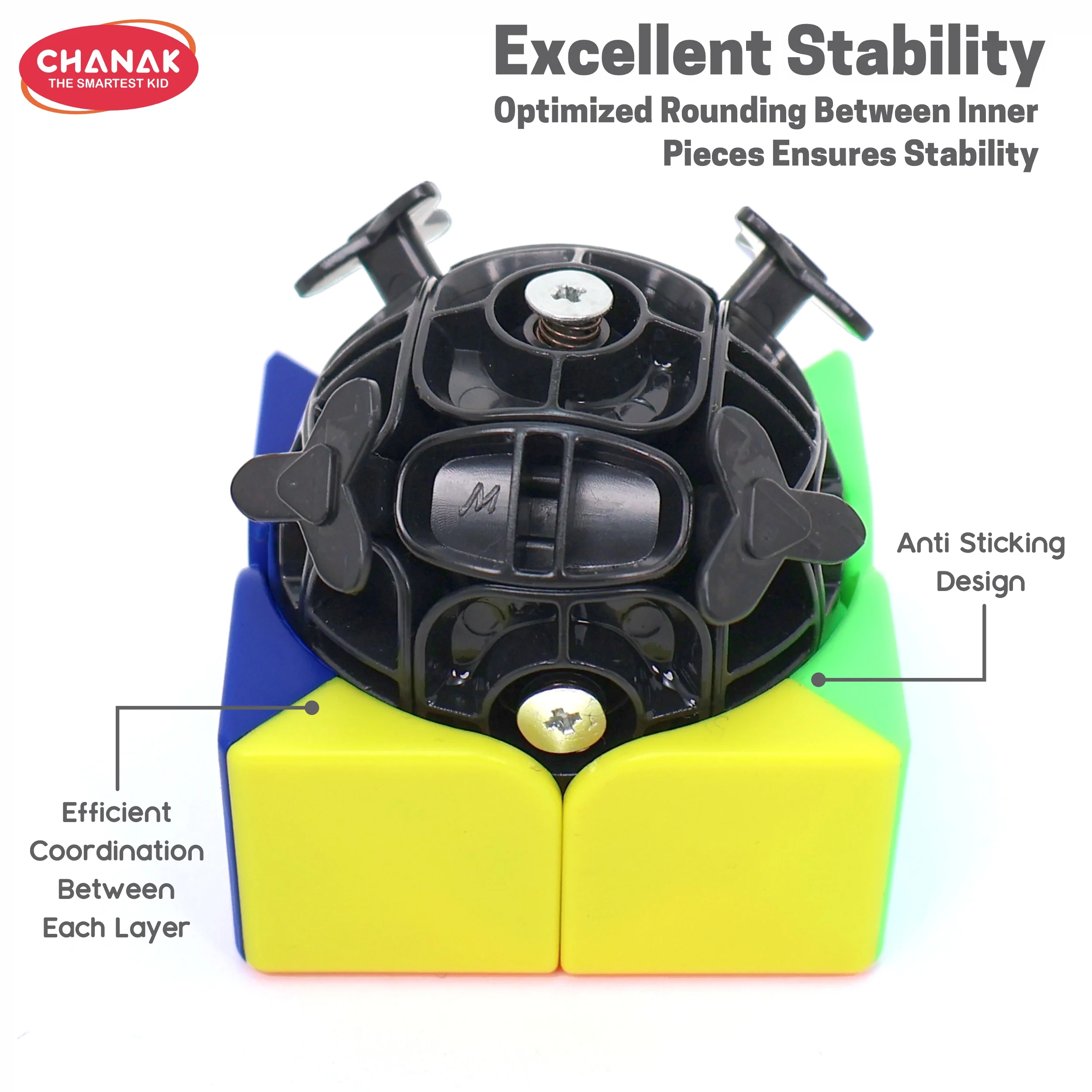 Chanak 2x2 Speed Cube for Kids & Adults 6+ Years | Stickerless Puzzle Cube – BIS Approved - Image 7