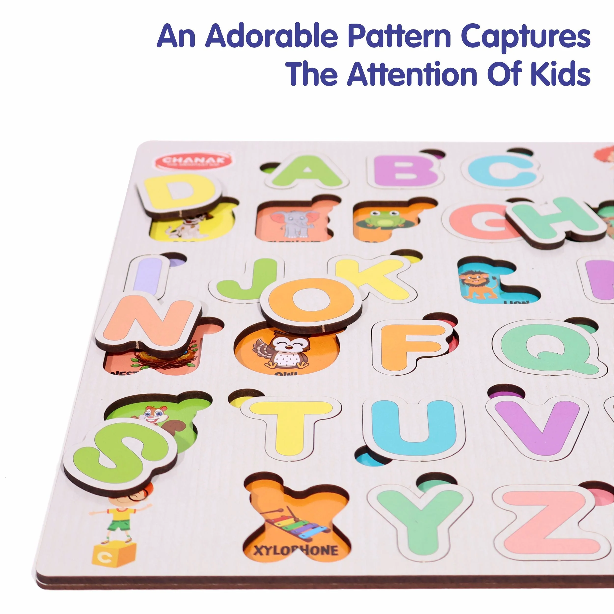 Chanak 4-in-1 Montessori Learning Set – Wooden Puzzle Combo for Kids - Image 10