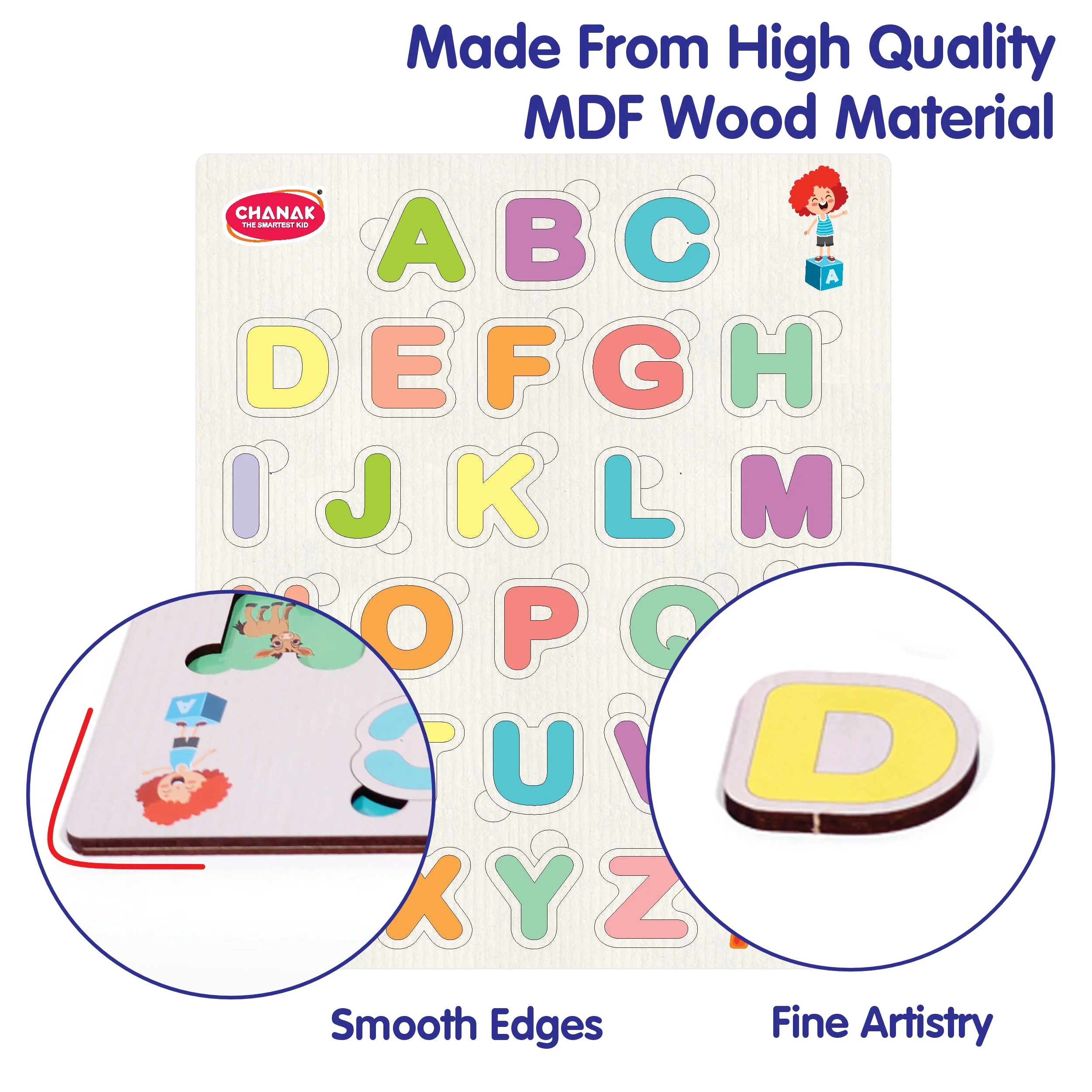 Chanak 4-in-1 Montessori Learning Set – Wooden Puzzle Combo for Kids - Image 15