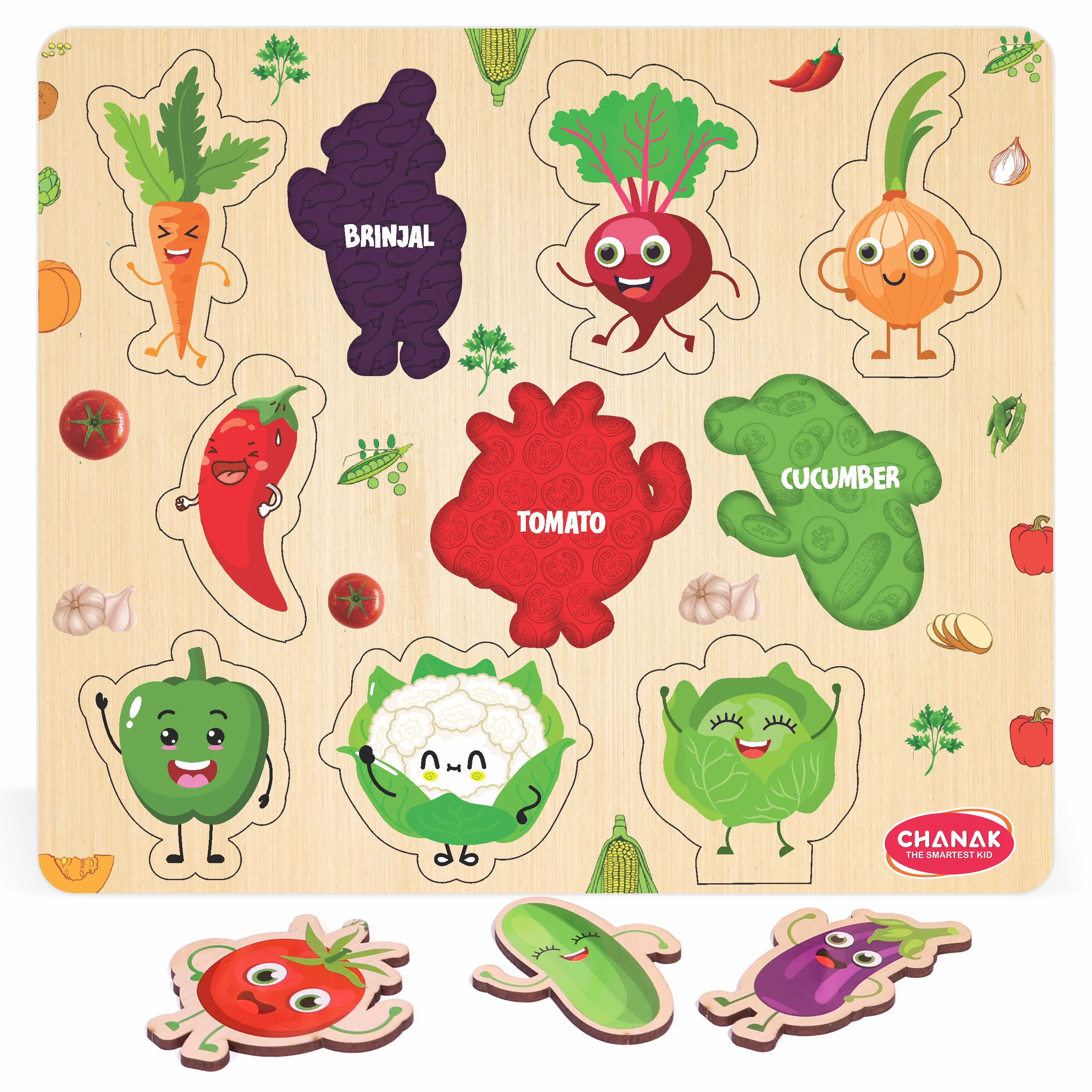 Chanak 4-in-1 Montessori Learning Set – Wooden Puzzle Combo for Kids - Image 27