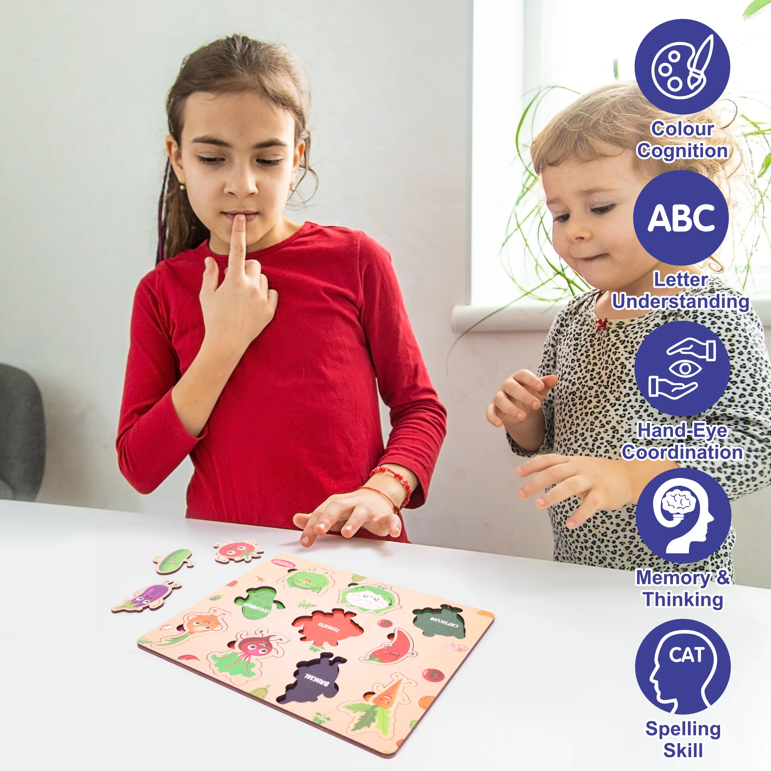 Chanak 4-in-1 Montessori Learning Set – Wooden Puzzle Combo for Kids - Image 28