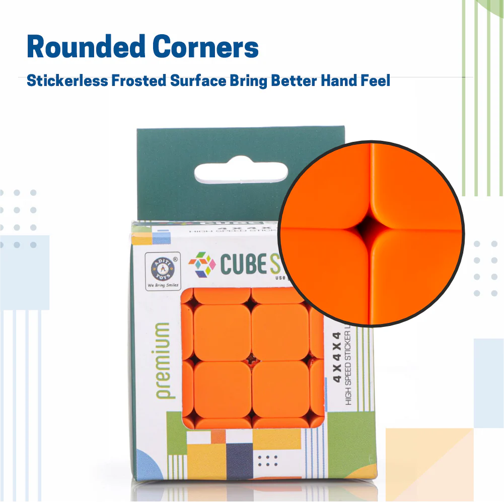 Chanak 4x4 Speed Cube for Kids & Adults 6+ Years | Stickerless Puzzle Cube – BIS Approved - Image 5