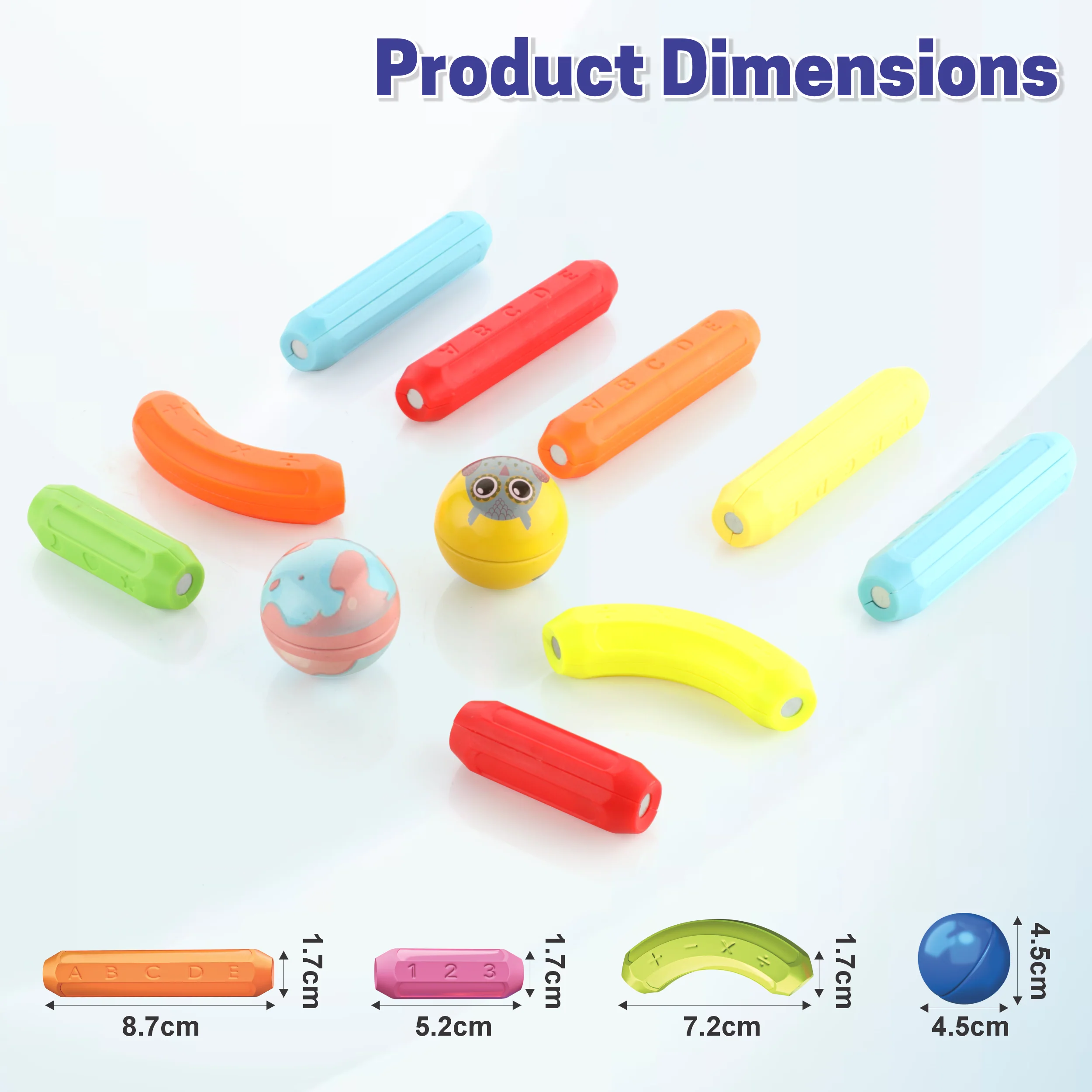 Chanak Magnetic Building Blocks for Kids 3+ Years | 76 Pcs STEM Stick & Ball Montessori Toy – BIS Approved - Image 8