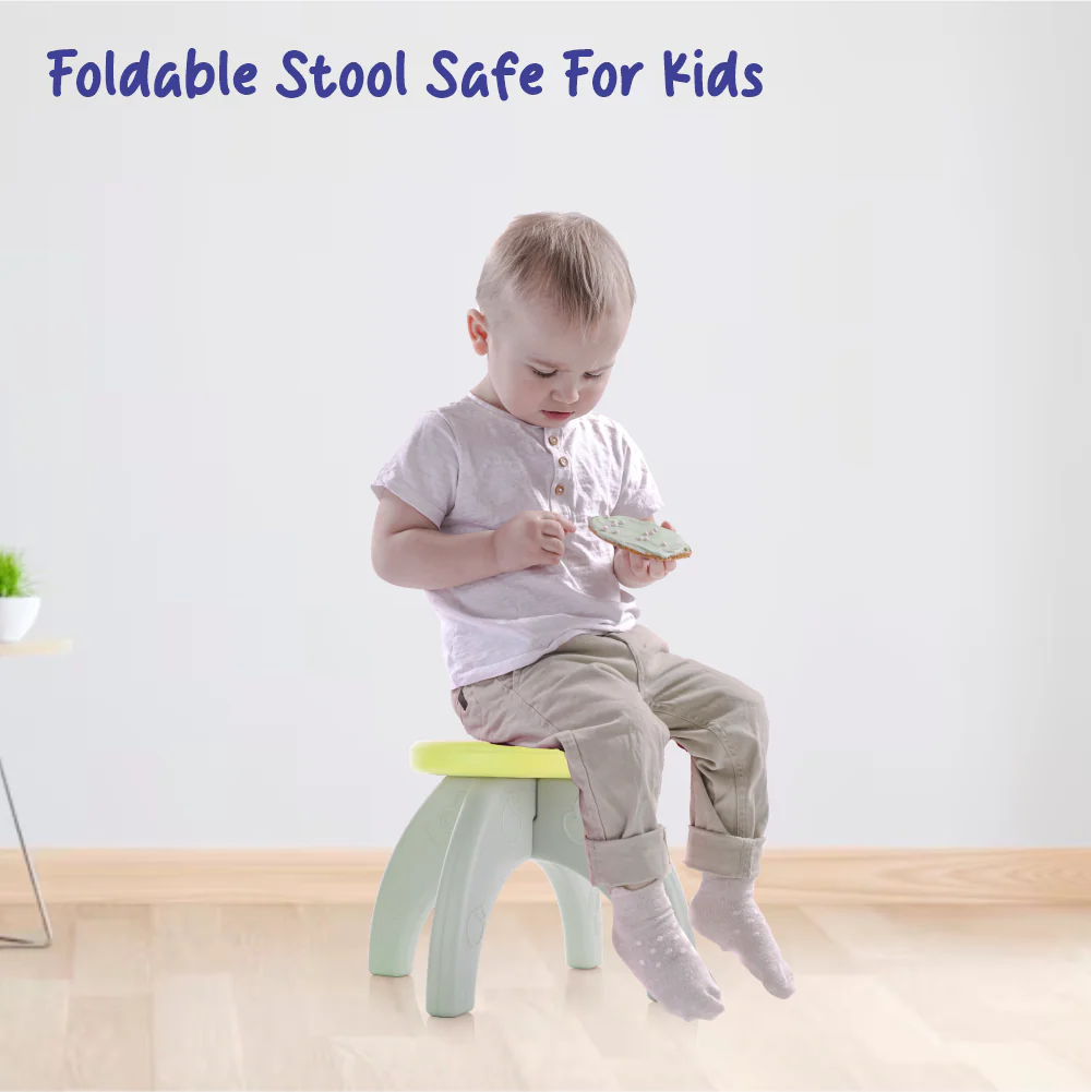 Chanak Baby Step Stool Chair for Kids | Durable HDPE Plastic Activity Seat – BIS Approved (Yellow) - Image 3