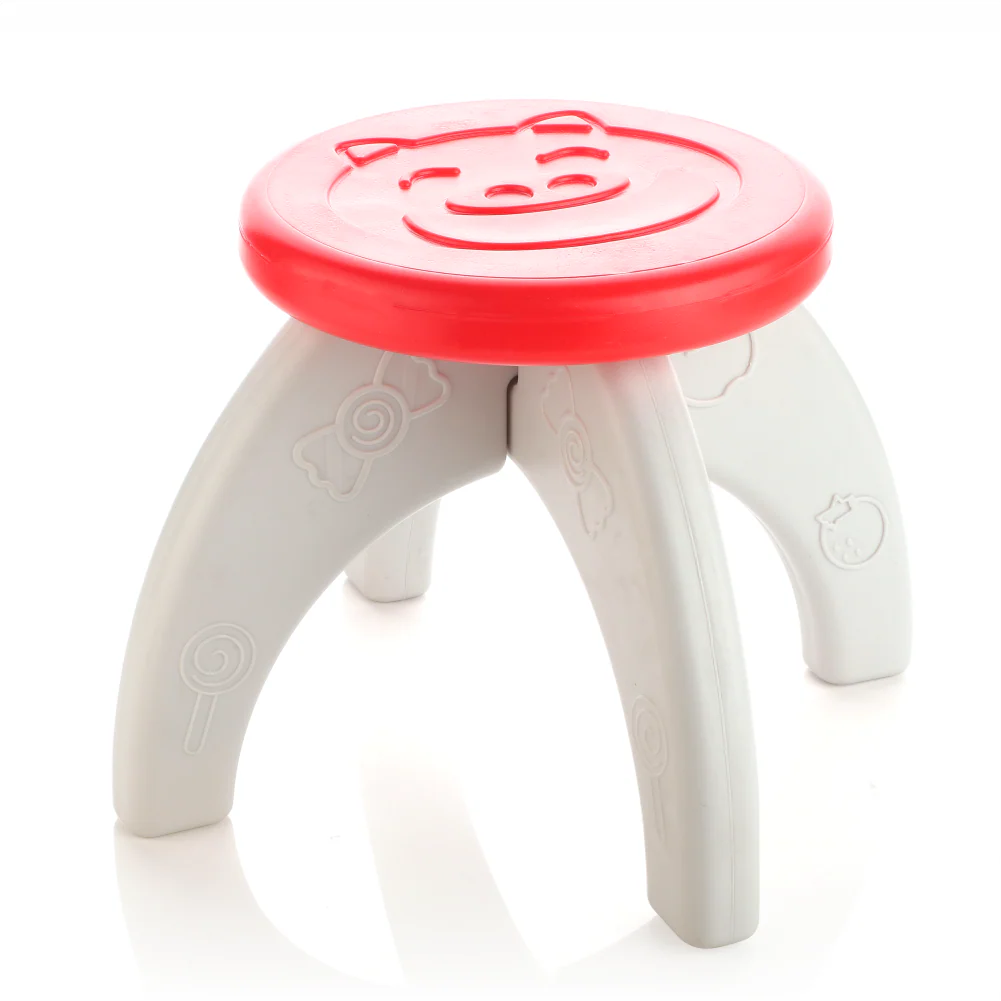 Chanak Baby Step Stool Chair for Kids | Durable HDPE Plastic Activity Seat – BIS Approved (Red)