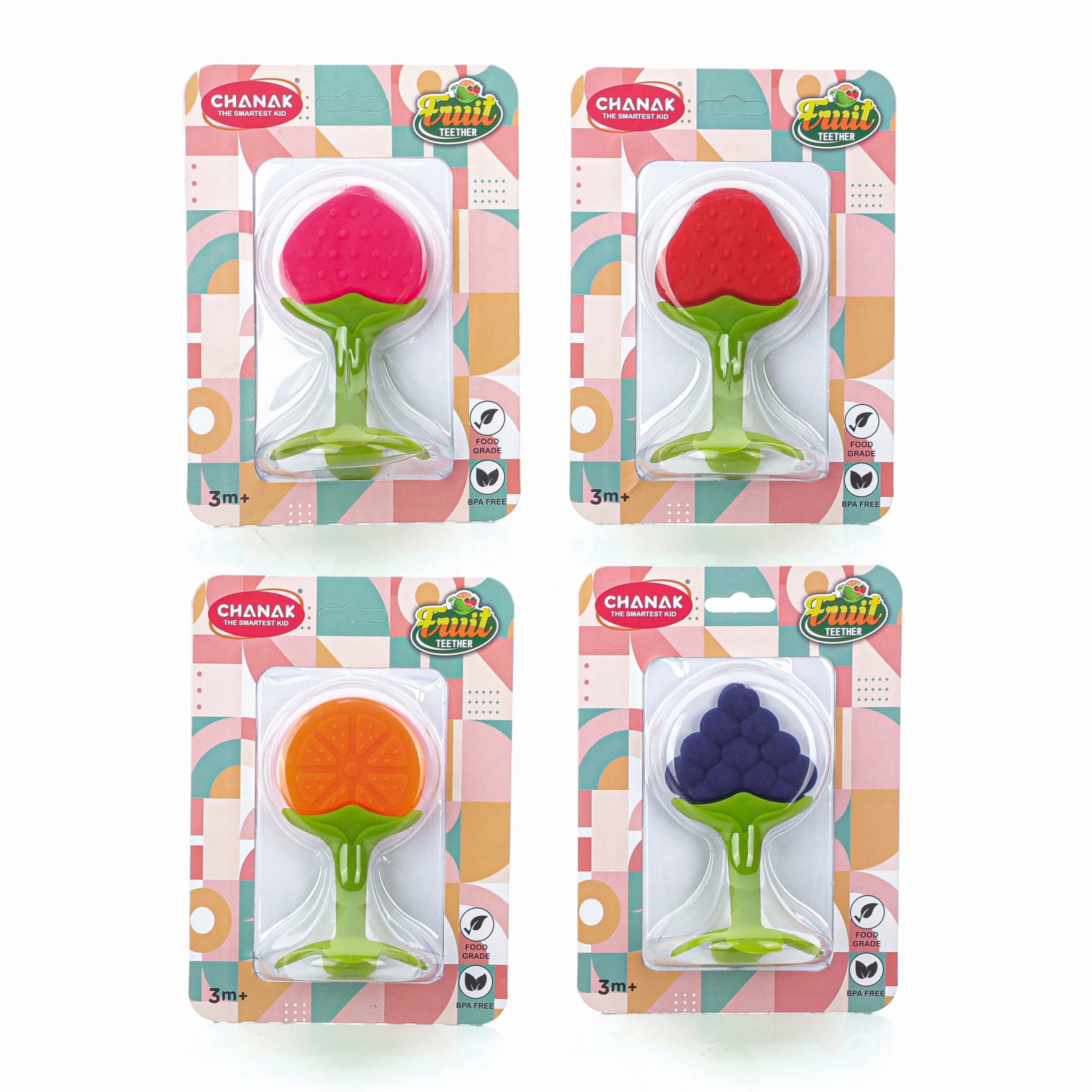 Chanak Silicone Fruit Teether for Babies 3+ Months | BPA Free Food Grade, Non-Toxic – BIS Approved - Image 3