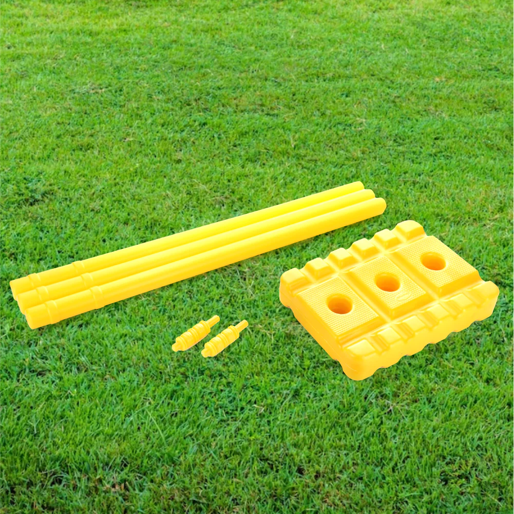 Chanak Big Cricket Stumps Set for Kids 5+ Years | 3 Stumps, Stand Base & Bails – BIS Approved - Image 5
