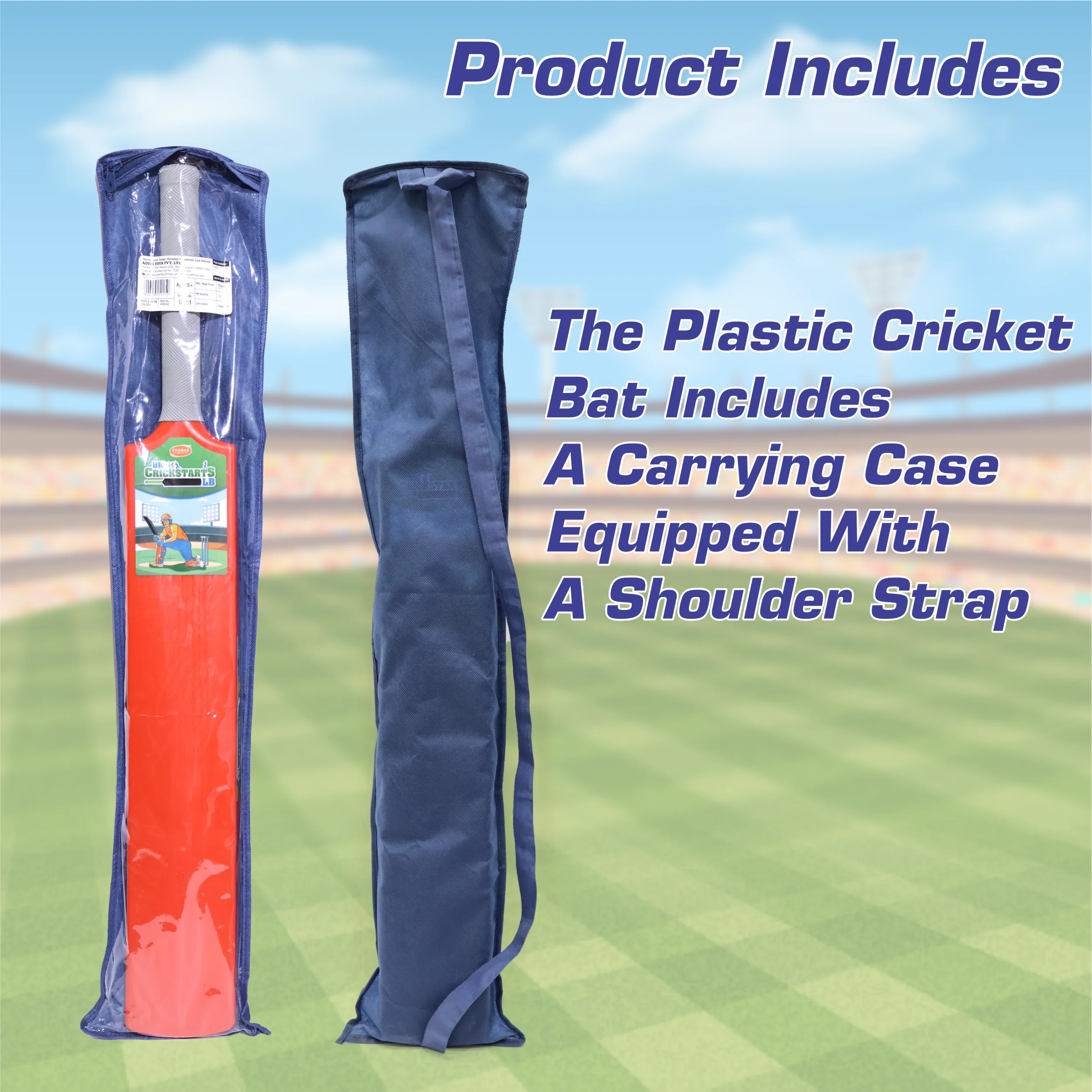 Chanak Big Cricket Turf Bat for Kids & Adults 15+ Years | 34.5 Inch Indoor & Outdoor Cricket Bat – BIS Approved (Red) - Image 3