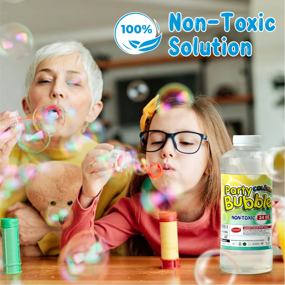 Chanak Bubble Solution Refill 750ml for Kids 3+ Years | Colorful Bubble Maker Liquid – BIS Approved (Pack of 1) - Image 5