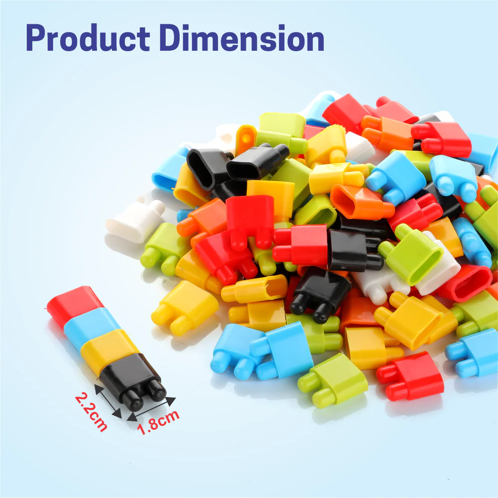 Chanak Bullet Puzzle Building Blocks for Kids 3+ Years | DIY Educational Creative Blocks – BIS Approved (150 pcs) - Image 3