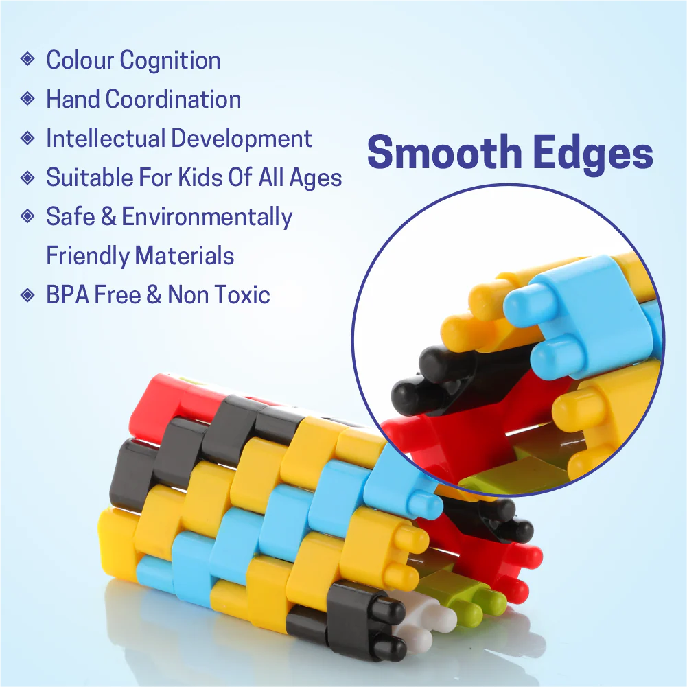Chanak Bullet Puzzle Building Blocks for Kids 3+ Years | DIY Educational Creative Blocks – BIS Approved (150 pcs) - Image 5
