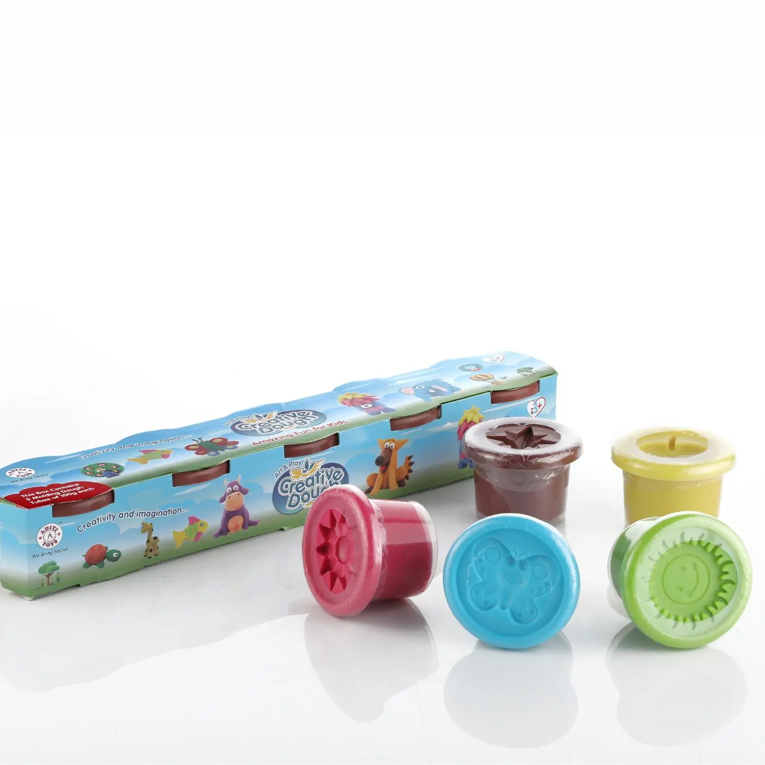 Chanak Clay Dough Set for Kids 3+ Years | 5 Colorful Non-Toxic Clay with Sculpting Tools – BIS Approved (100g x 5)