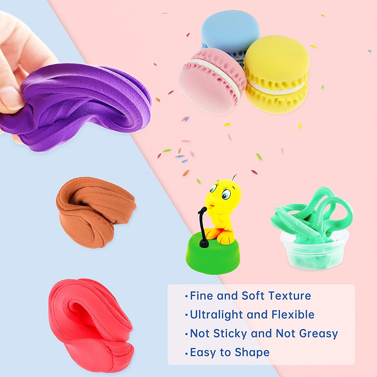 Chanak Clay Dough Set for Kids 3+ Years | 5 Colorful Non-Toxic Clay with Sculpting Tools – BIS Approved (100g x 5) - Image 5