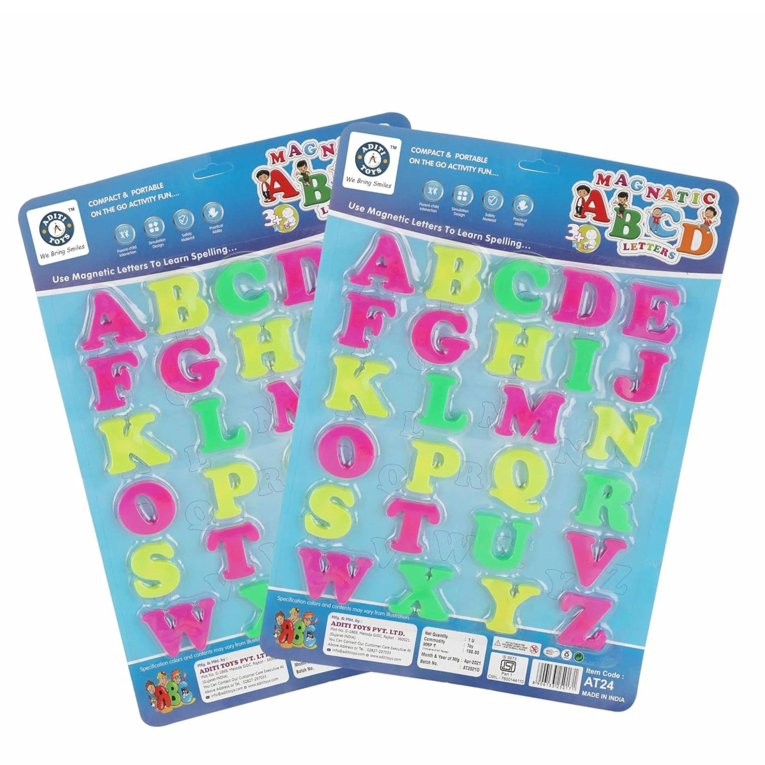 Chanak Magnetic Alphabet Letters for Kids 3+ Years | Capital ABCD Learning Set for Metal Surfaces – BIS Approved - Image 2