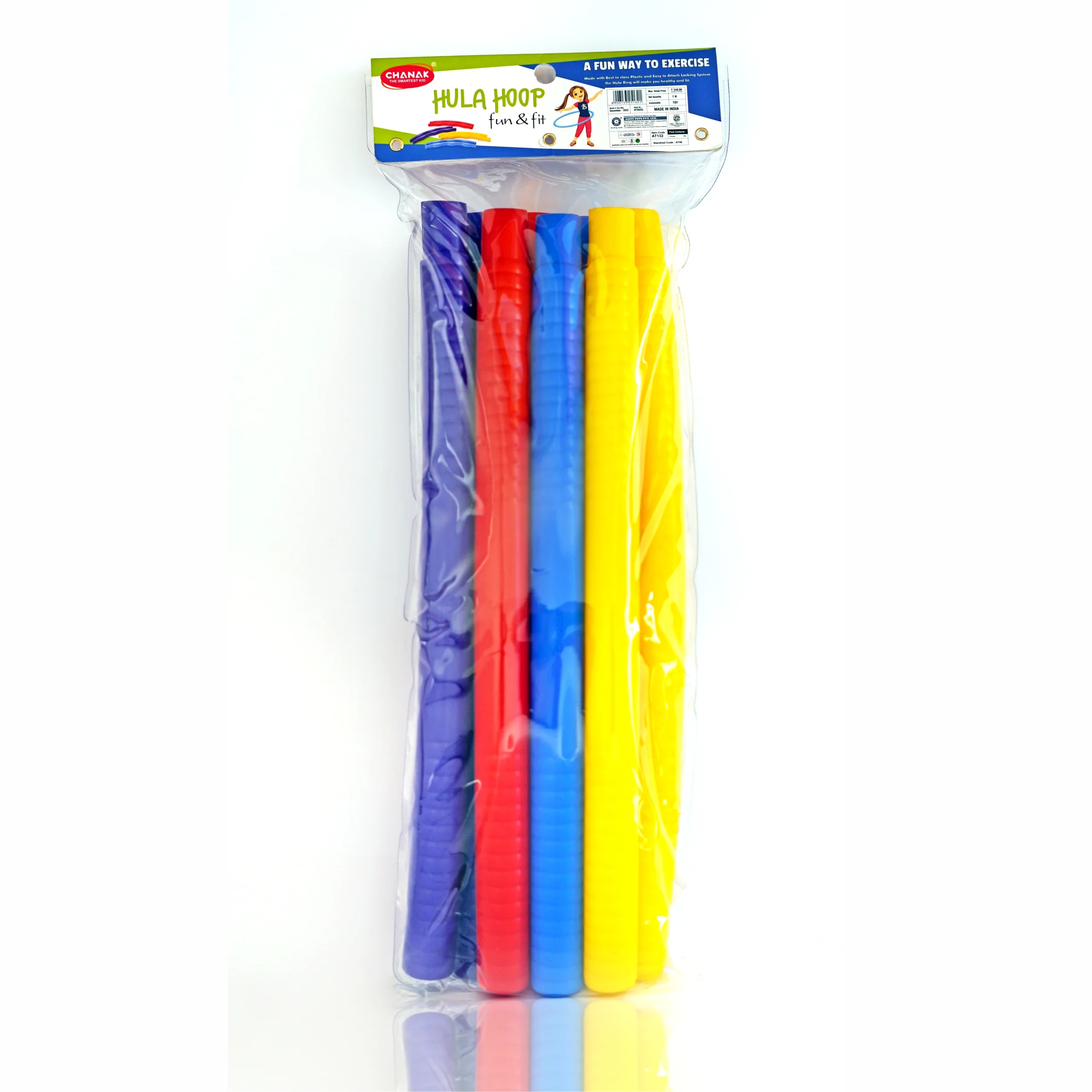 Chanak Hula Hoop for Kids & Adults 3+ Years | 8-Piece Interlocking Fitness Hoop – BIS Approved (PVC Pack) - Image 5