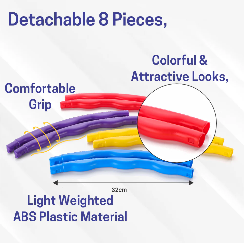 Chanak Hula Hoop for Kids & Adults 3+ Years | 8-Piece Interlocking Fitness Hoop – BIS Approved - Image 4