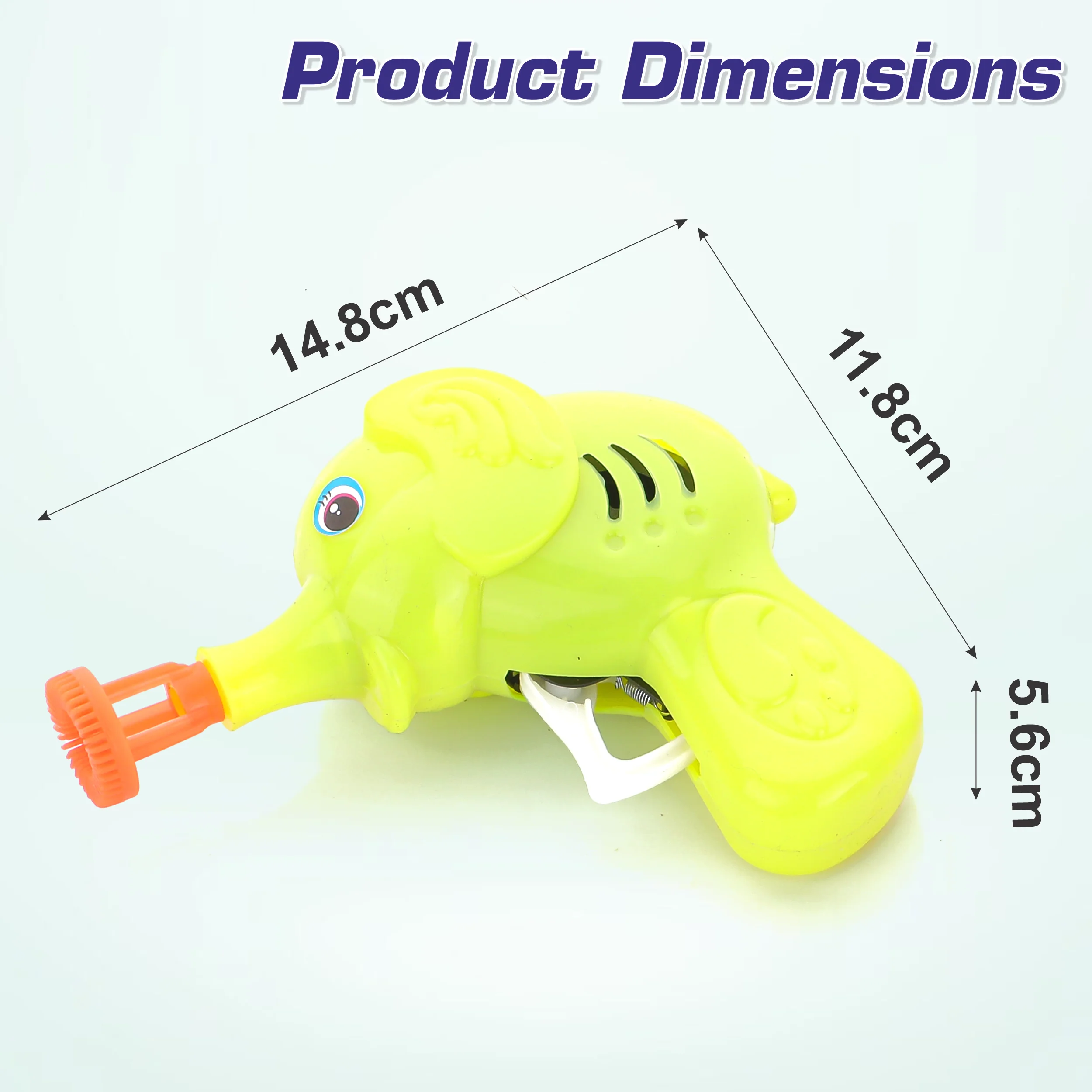 Chanak Elephant Bubble Gun Toy for Kids | Bubble Maker with 100ml Bubble Liquid – BIS Approved (Yellow) - Image 2