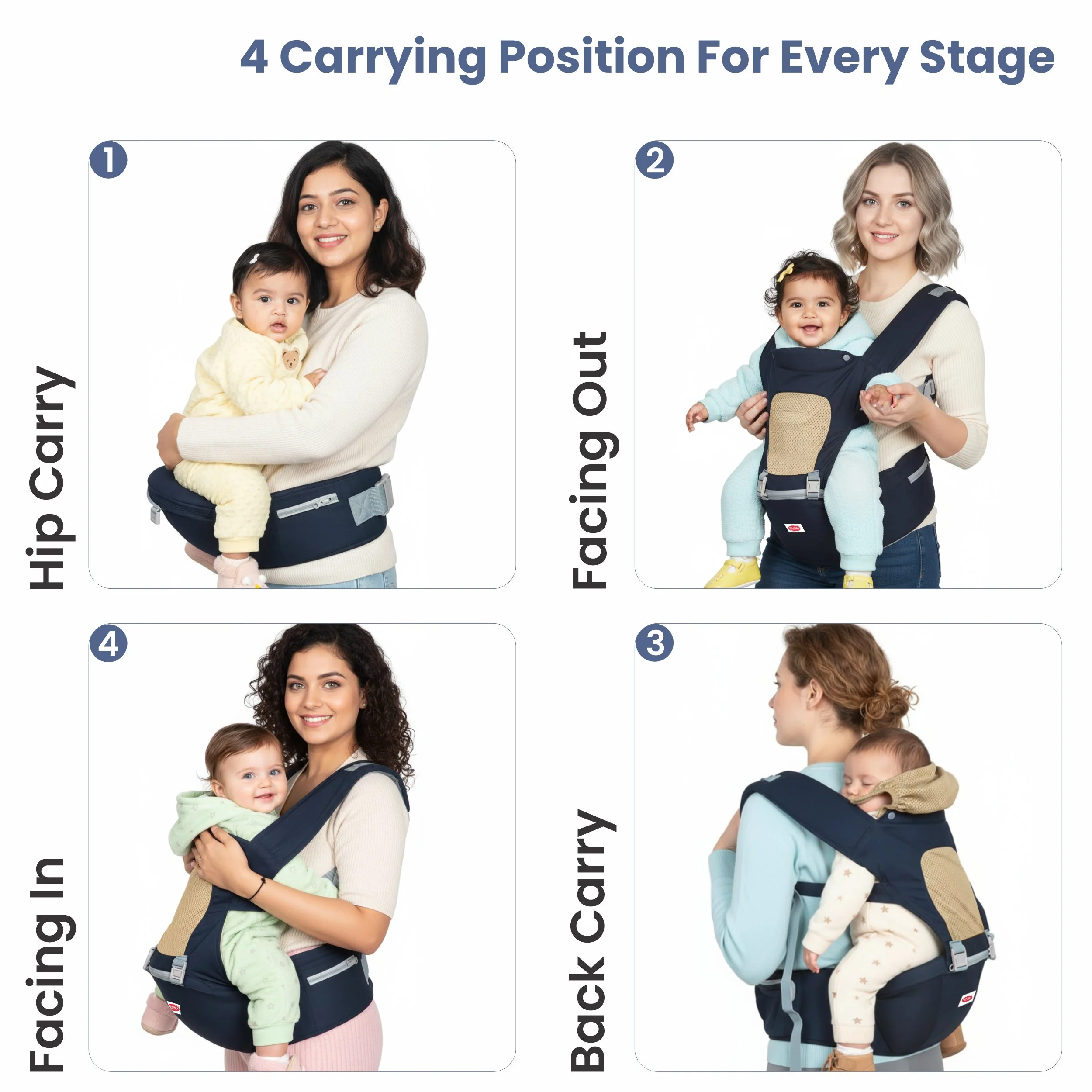Chanak 4-in-1 Baby Hip Carrier - Image 3