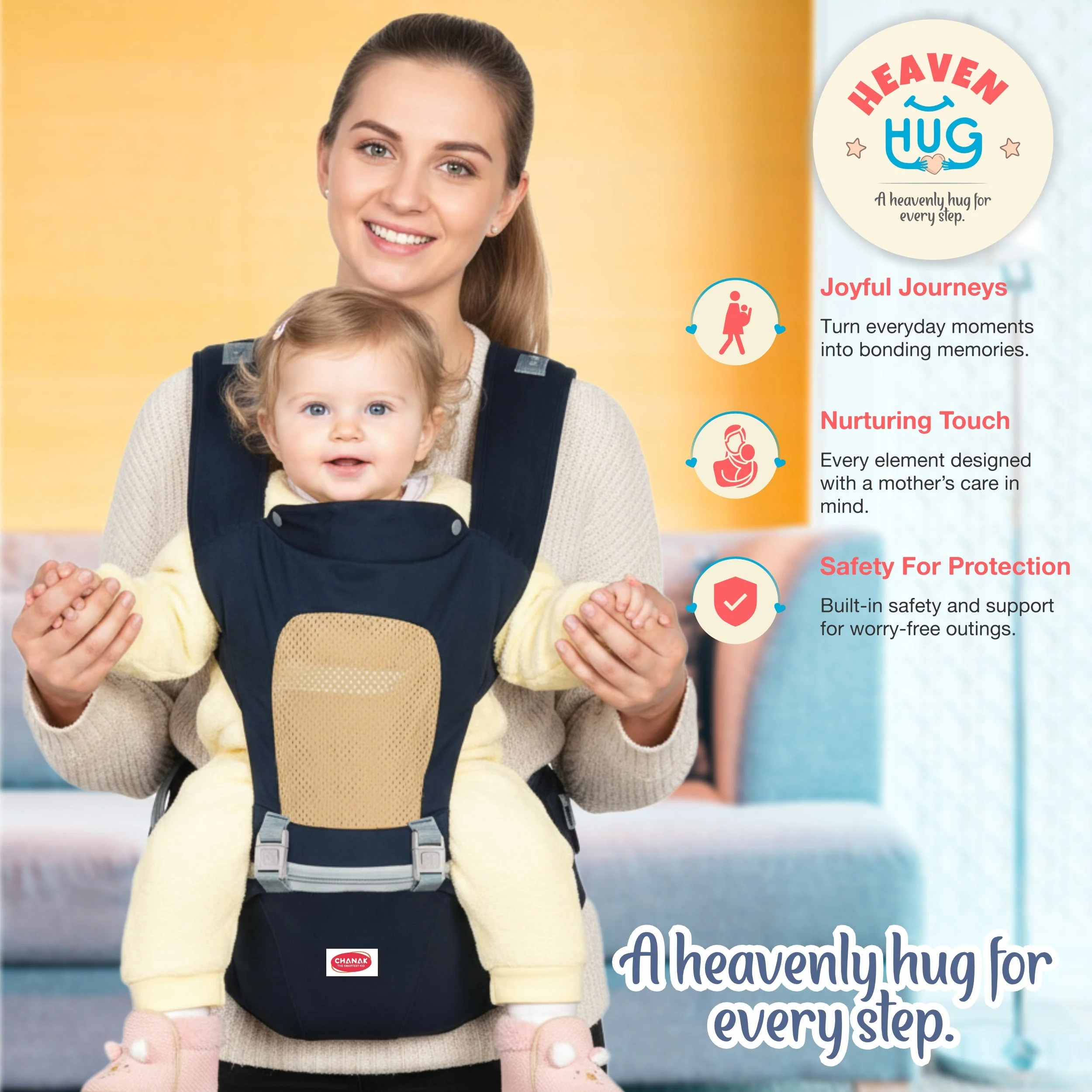 Chanak 4-in-1 Baby Hip Carrier - Image 4