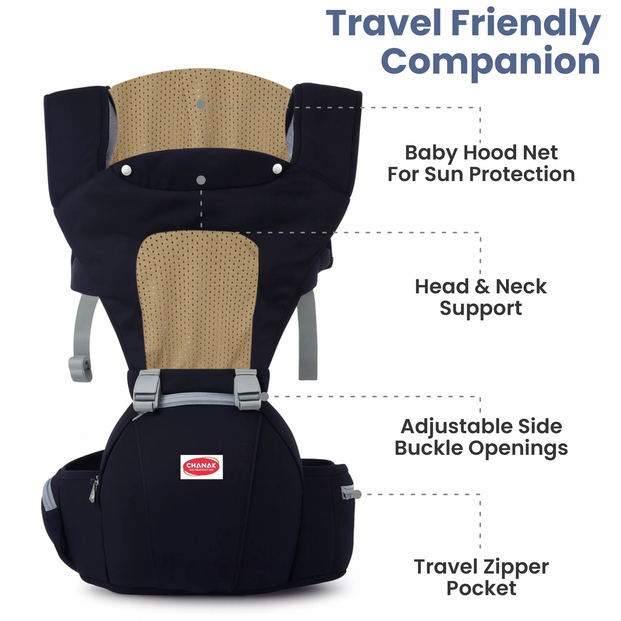 Chanak 4-in-1 Baby Hip Carrier - Image 6