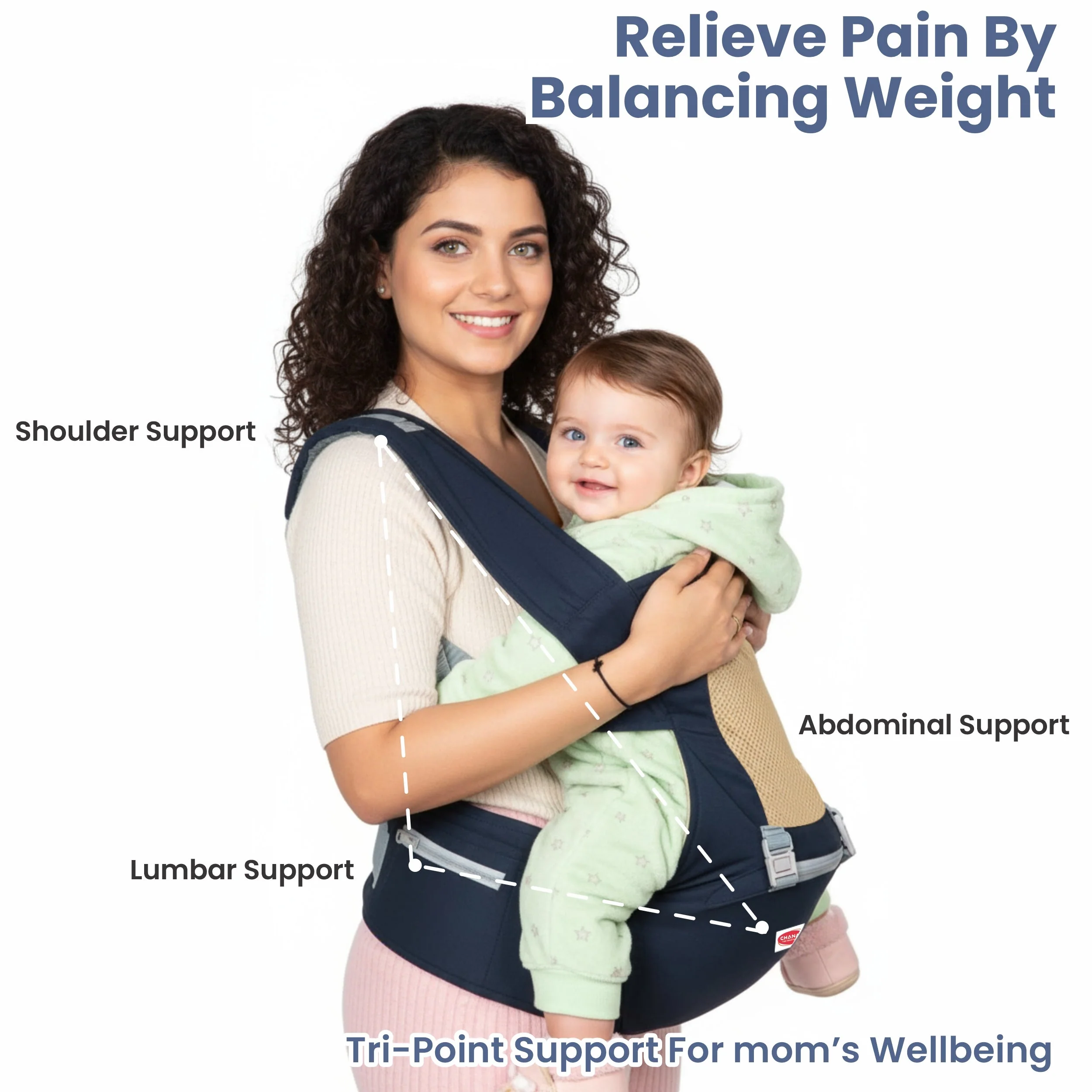 Chanak 4-in-1 Baby Hip Carrier - Image 7