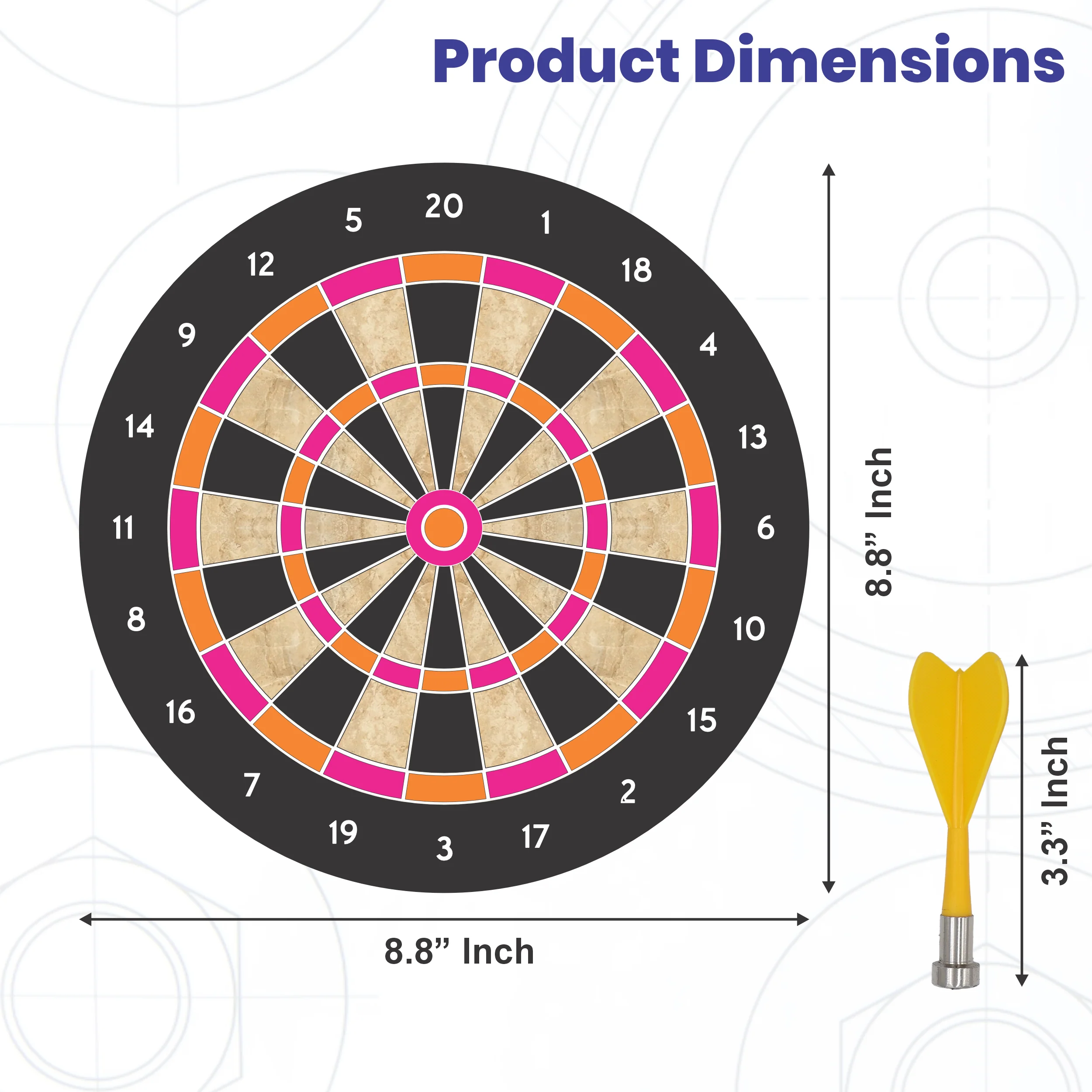 Chanak Magnetic Dartboard for Kids 3+ Years | 3 Magnetic Darts, 8.8 Inch – BIS Approved - Image 4
