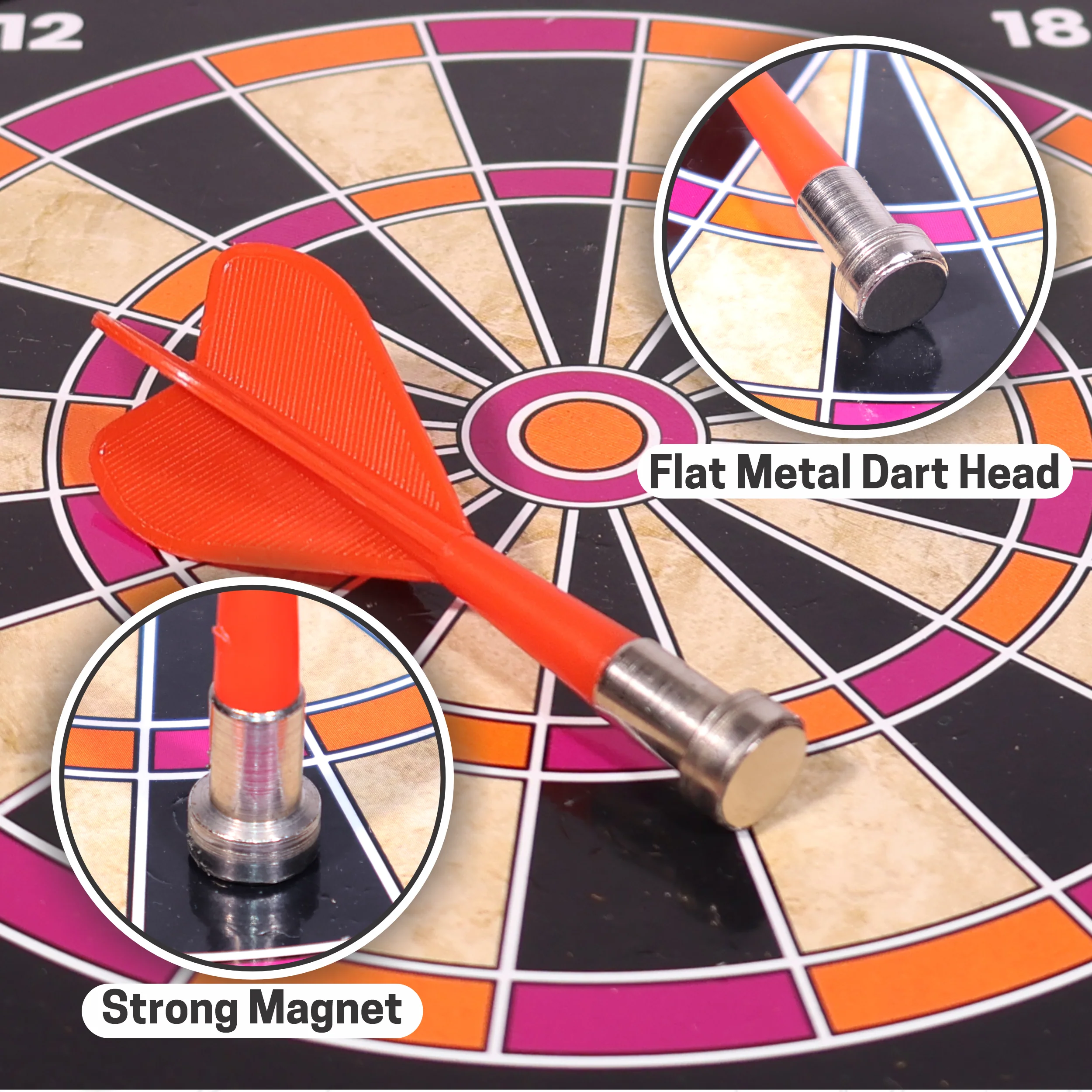 Chanak Magnetic Dartboard for Kids 3+ Years | 3 Magnetic Darts, 8.8 Inch – BIS Approved - Image 6