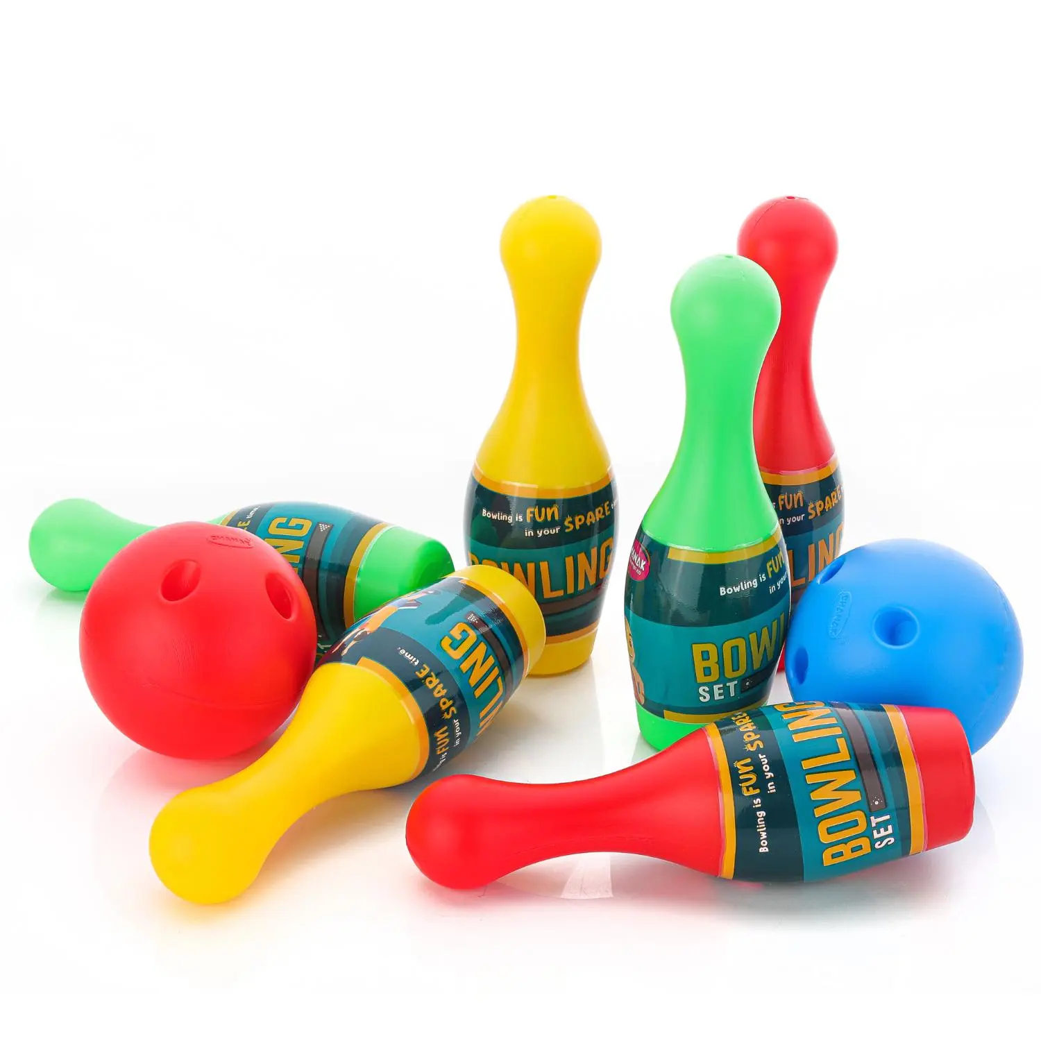 Chanak Bowling Game Set for Kids 3+ Years | 6 Pins & 2 Balls, Indoor & Outdoor Play – BIS Approved