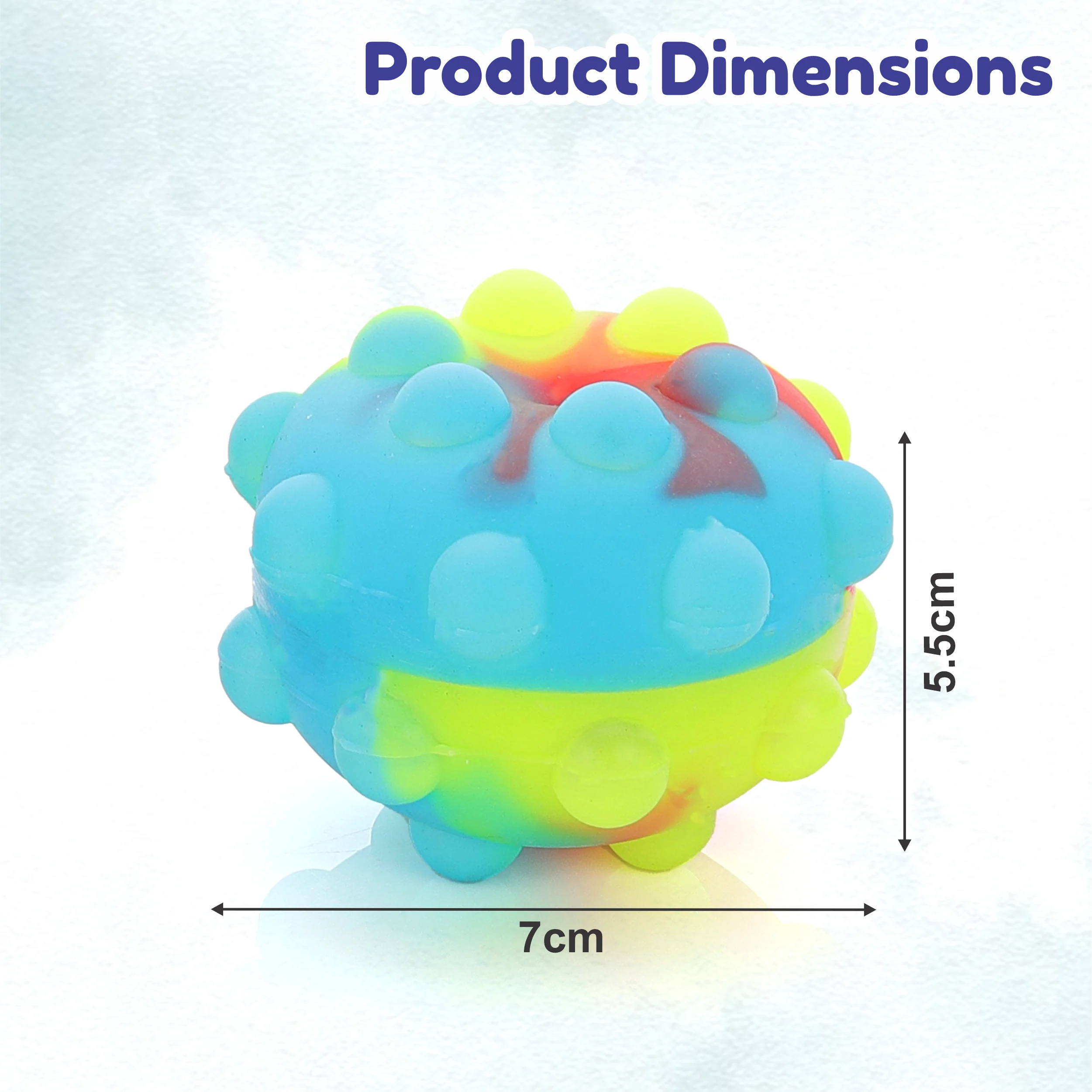 Chanak Pop It Fidget Ball with LED Light for Kids | Silicone Sensory Stress Relief Toy – BIS Approved - Image 6