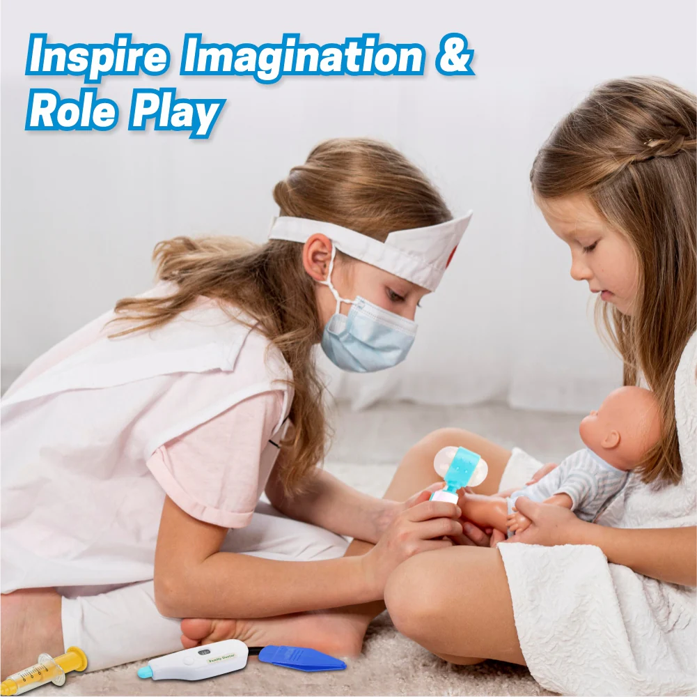 Chanak Doctor Kit for Kids 3+ Years | 10 Pc LED Instrument Pretend Play Set – BIS Approved (Blue) - Image 8