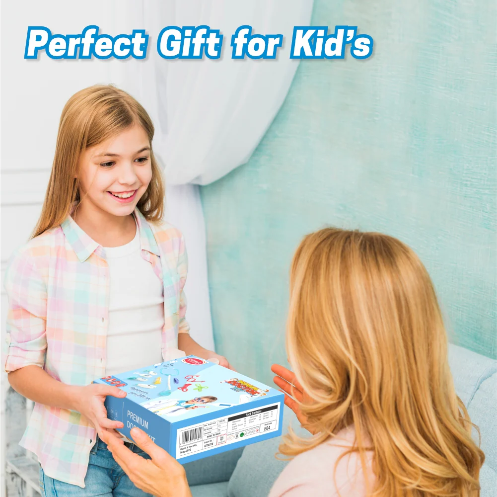 Chanak Doctor Kit for Kids 3+ Years | 10 Pc LED Instrument Pretend Play Set – BIS Approved (Blue) - Image 9