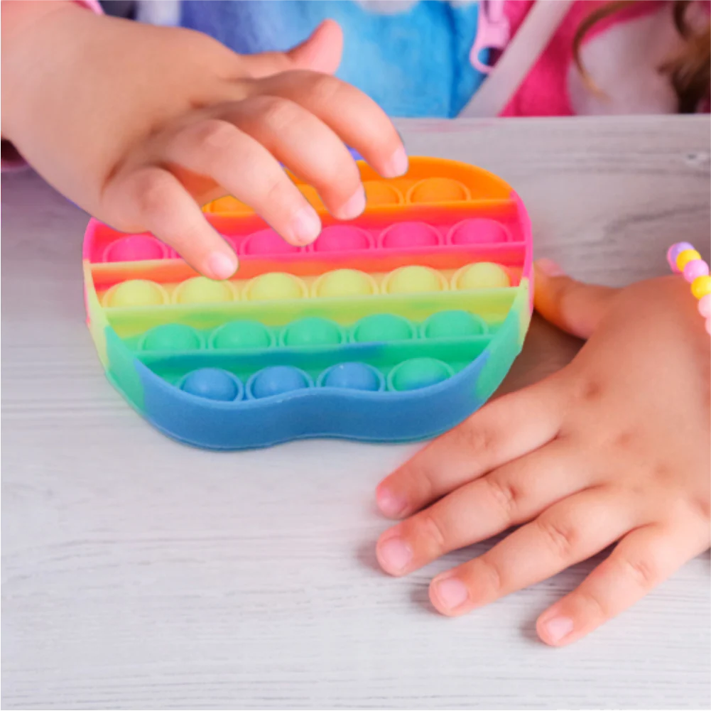 Chanak Pop It Fidget Toy for Kids | Silicone Bubble Push Sensory Stress Relief – BIS Approved (Apple) - Image 6