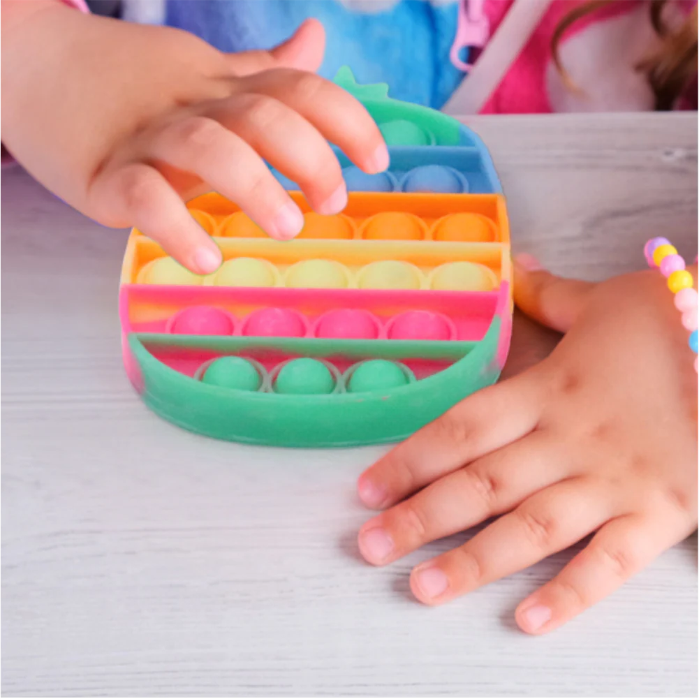 Chanak Pop It Fidget Toy for Kids | Silicone Bubble Push Sensory Stress Relief – BIS Approved (Pineapple) - Image 7