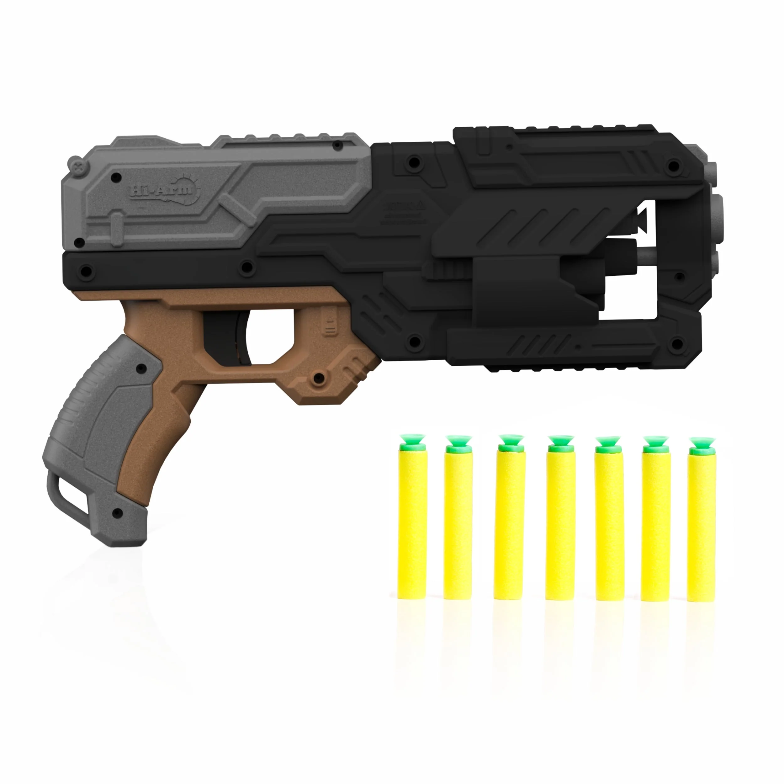 Chanak Six Fire Toy Blaster Gun for Kids 6+ Years | 6-Dart Rotating Drum, 45 Feet Range – BIS Approved (Black)