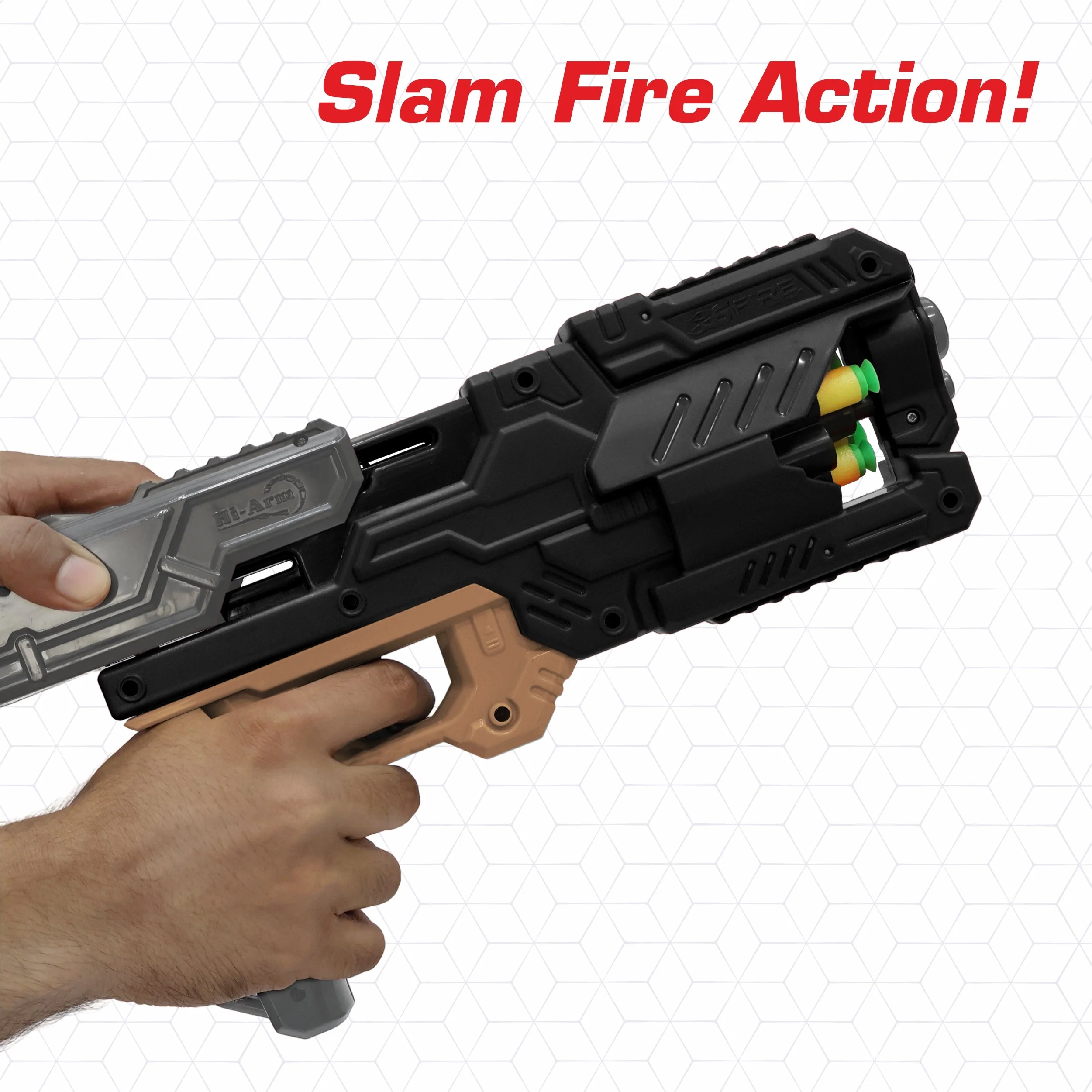 Chanak Six Fire Toy Blaster Gun for Kids 6+ Years | 6-Dart Rotating Drum, 45 Feet Range – BIS Approved (Black) - Image 5