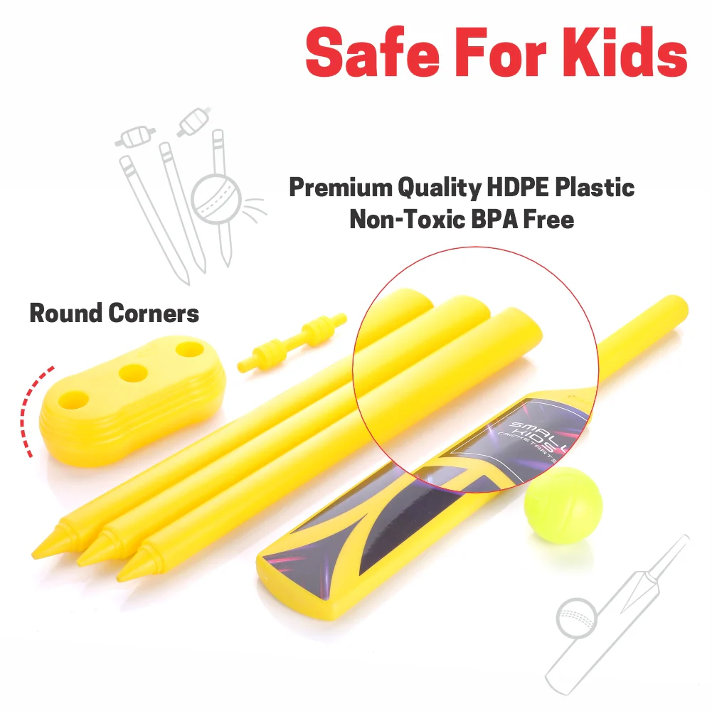 Chanak Cricket Kit for Kids 5+ Years | Bat, Ball, Stumps & Bails Set – BIS Approved (Small) - Image 2