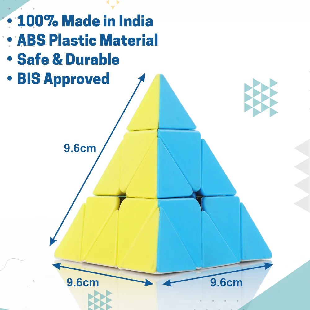 Chanak Pyramid Speed Cube for Kids 8+ Years | Stickerless Triangle Pyraminx – BIS Approved - Image 5