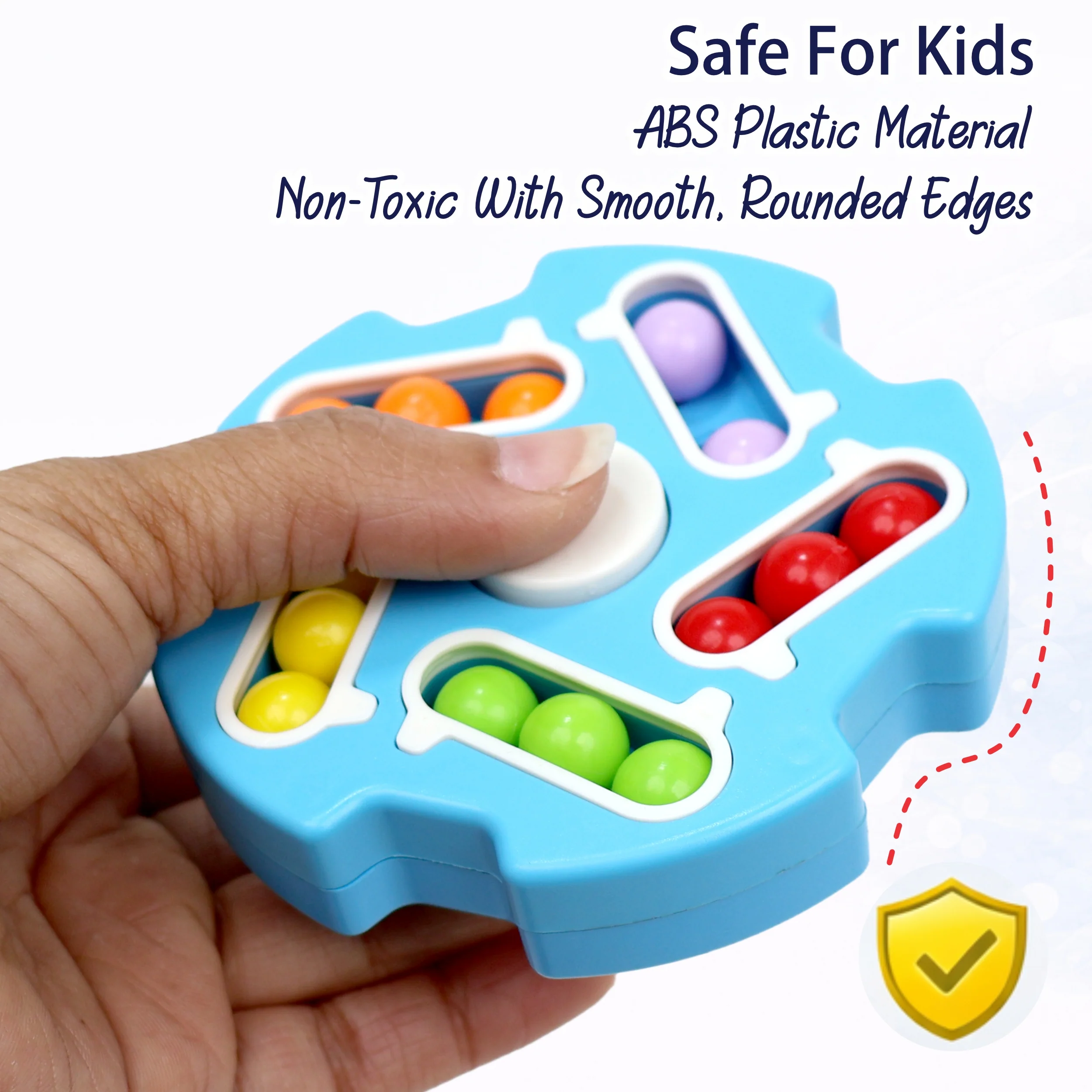 Chanak Magic Bean Cube Fidget Spinner for Kids & Adults 3+ Years | 2-in-1 Stress Relief Sensory Puzzle Toy – BIS Approved - Image 6