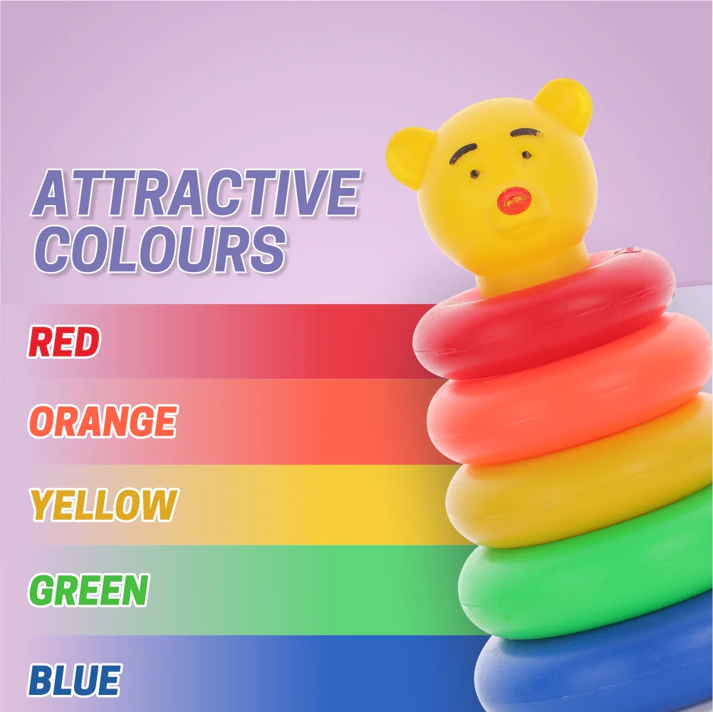 Chanak Stacking Ring Toy for Kids 12+ Months | Multicolour Sorting & Stacker Game – BIS Approved - Image 6