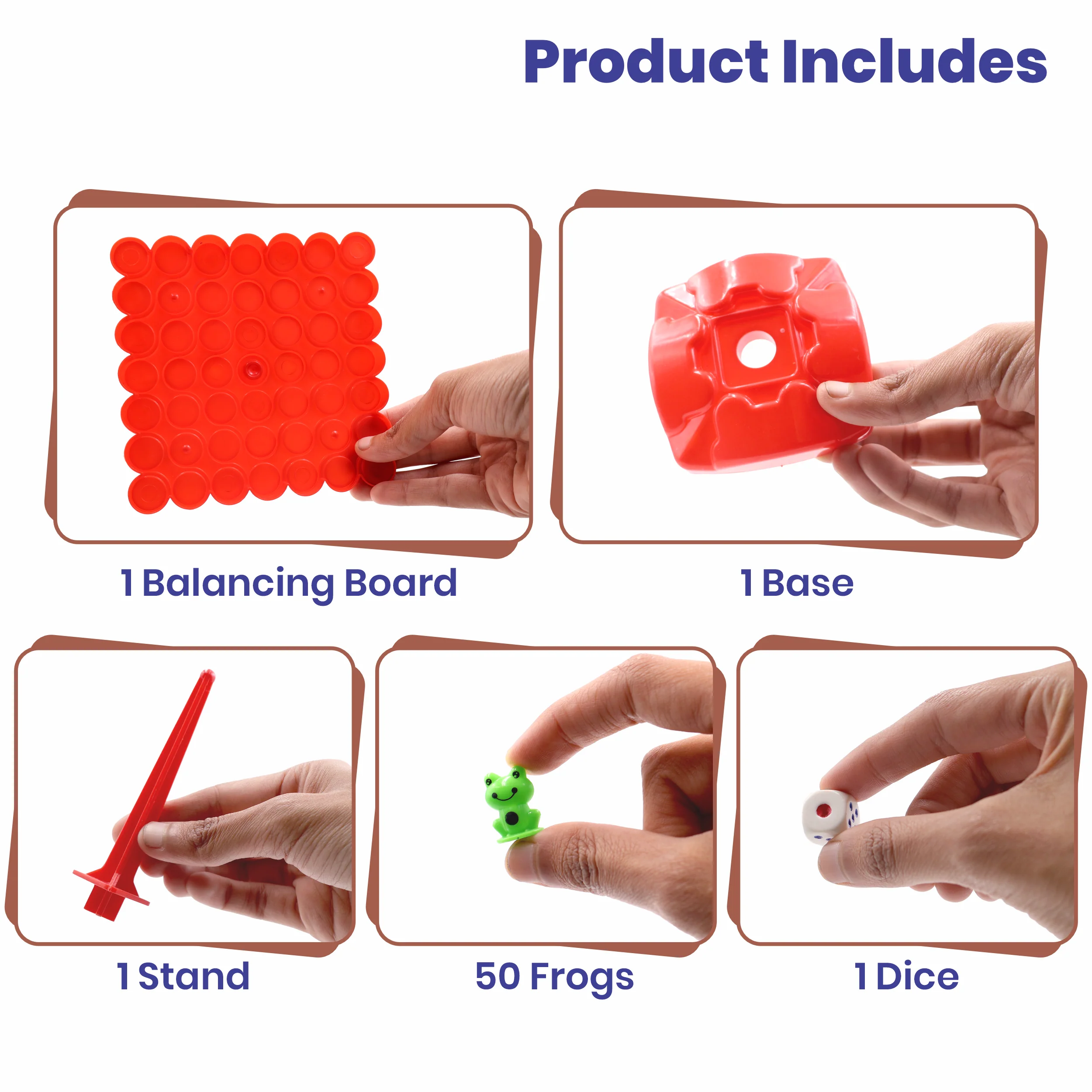 Chanak Frog Tree Balance Stacking Game for Kids 3+ Years | 50 Pcs Froggy Wobble Educational Toy – BIS Approved - Image 3