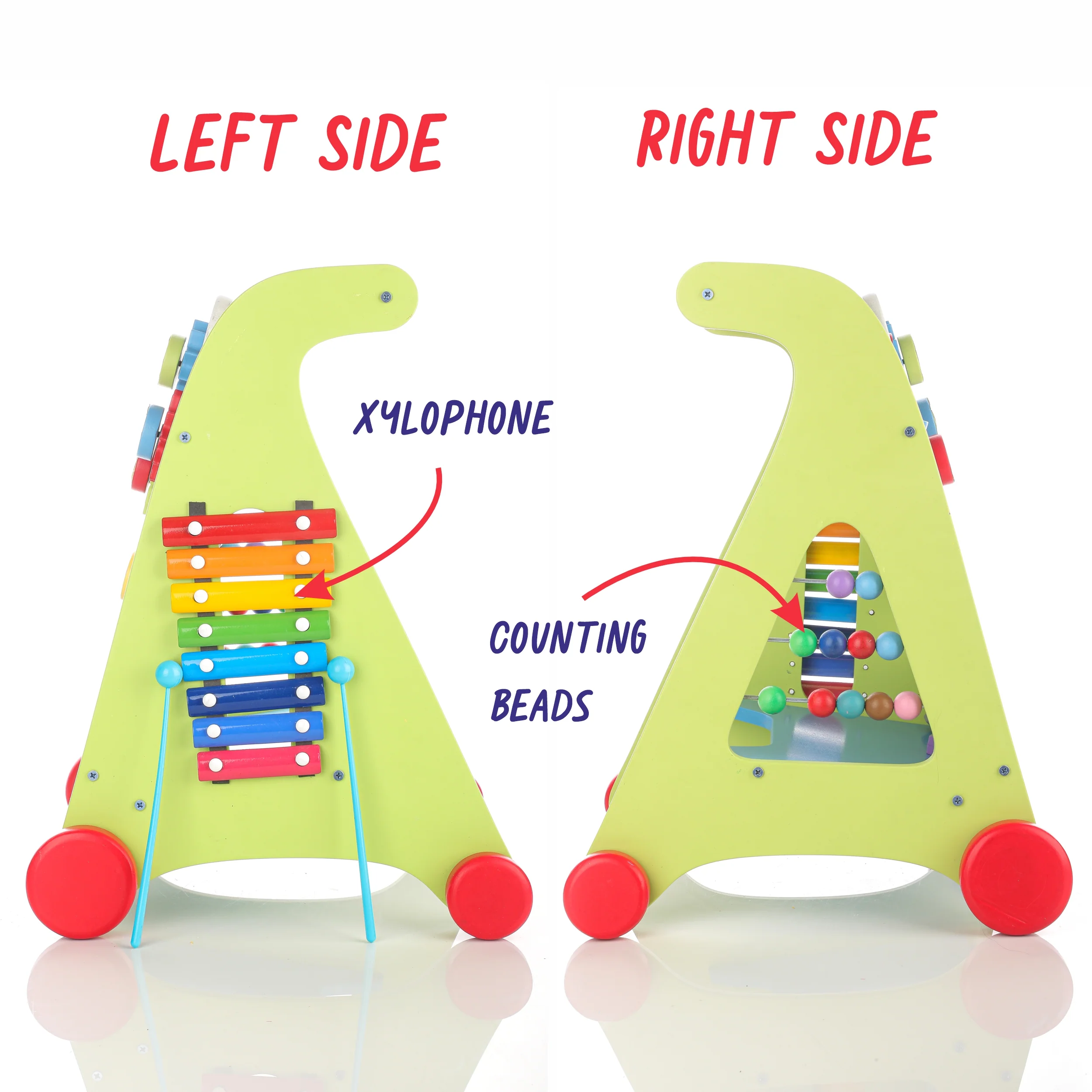 Chanak Wooden Baby Walker for Kids 1+ Year | 6 Activity Games, Non-Toxic & Safe – BIS Approved - Image 5