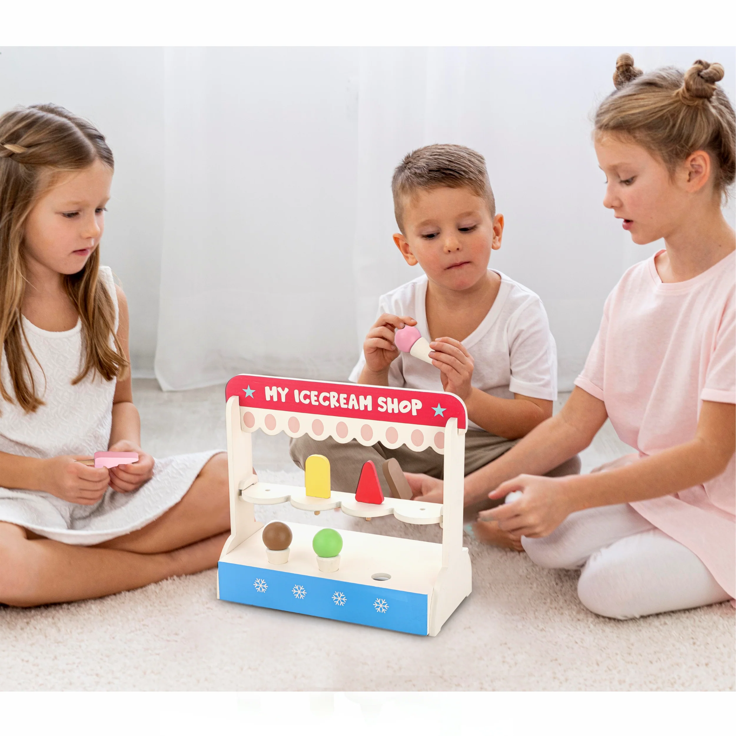 Chanak Wooden Ice Cream Shop Toy for Kids 3+ Years | Pretend Play Ice Cream Set – BIS Approved - Image 5