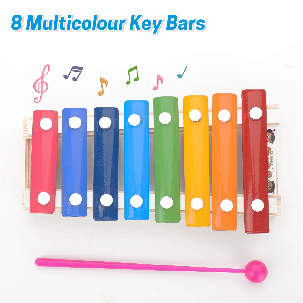 Chanak Wooden Xylophone Toy for Kids 3+ Years | Steel Keys Musical Instrument, Non-Toxic – BIS Approved - Image 4