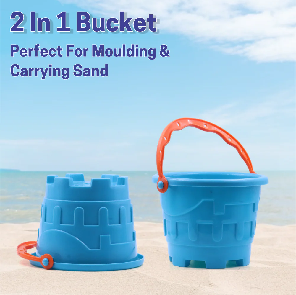 Chanak Beach Sand Toy Set for Kids 3+ Years | 12 Pcs Sand Castle Building Set – BIS Approved - Image 5