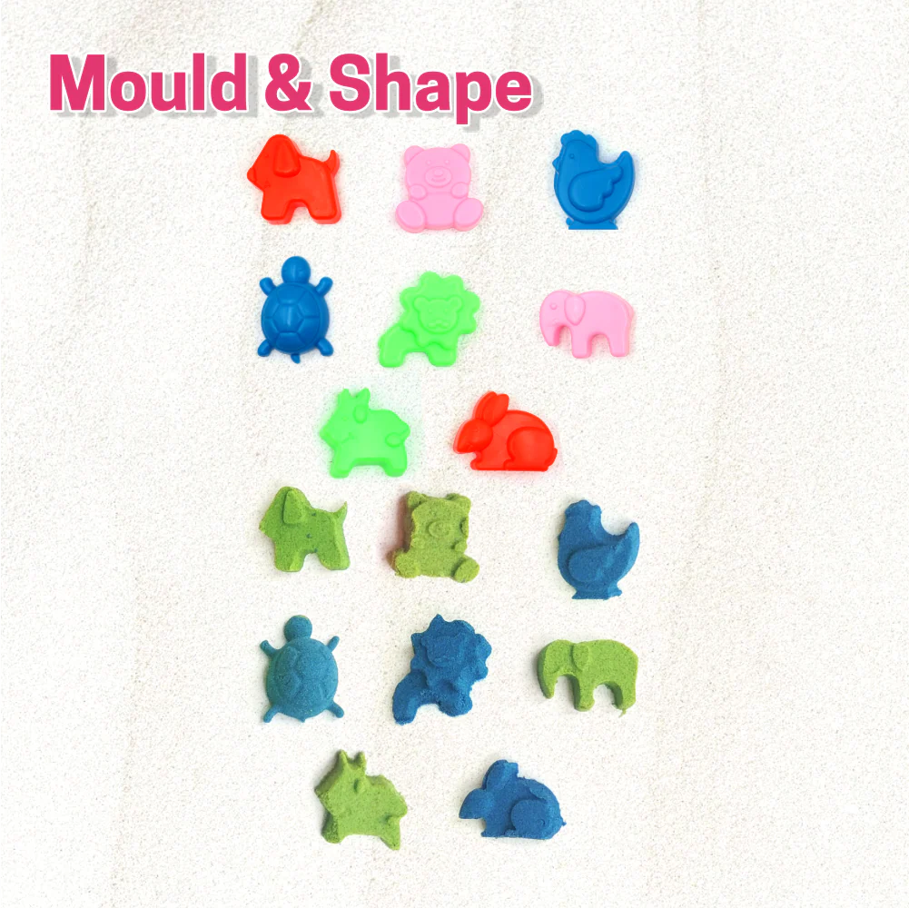 Chanak Creative Sand Kit for Kids 3+ Years | Sand Tubes with Shapes & Moulds – BIS Approved (200g) - Image 4