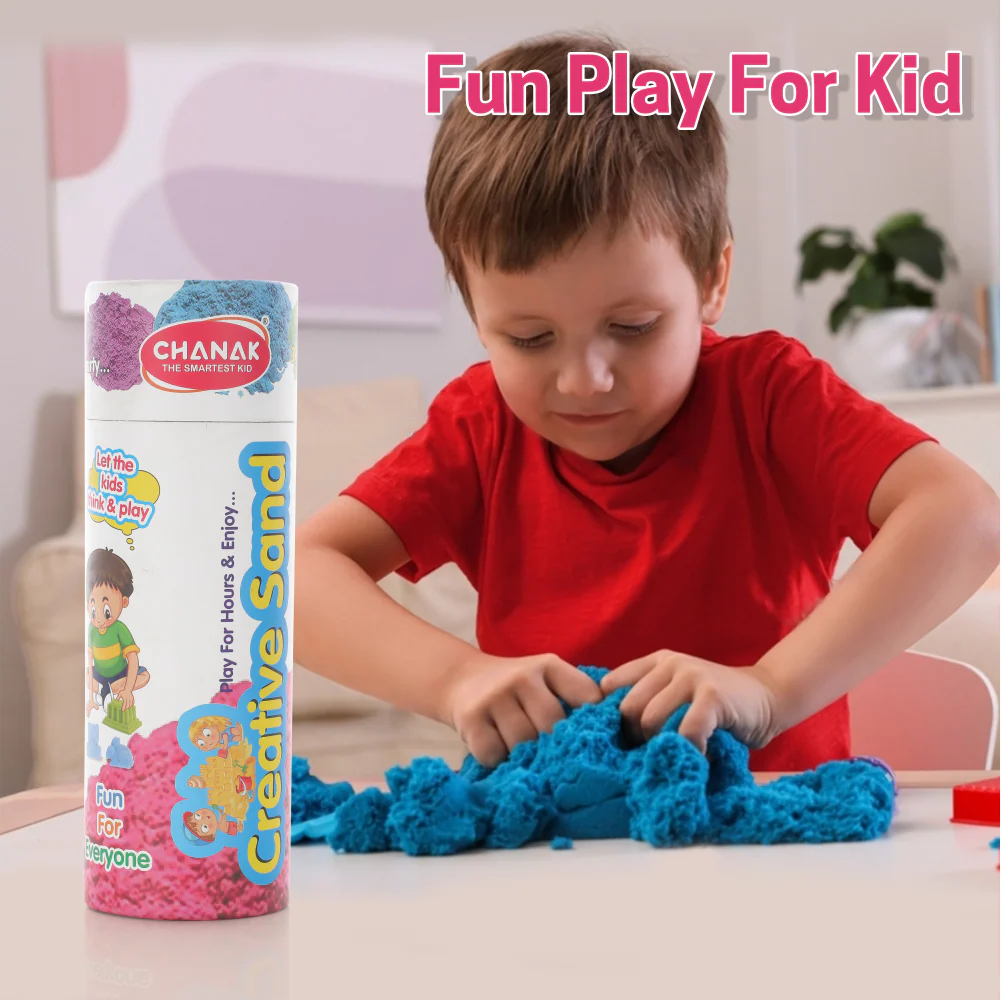 Chanak Creative Sand Kit for Kids 3+ Years | Sand Tubes with Shapes & Moulds – BIS Approved (200g) - Image 8