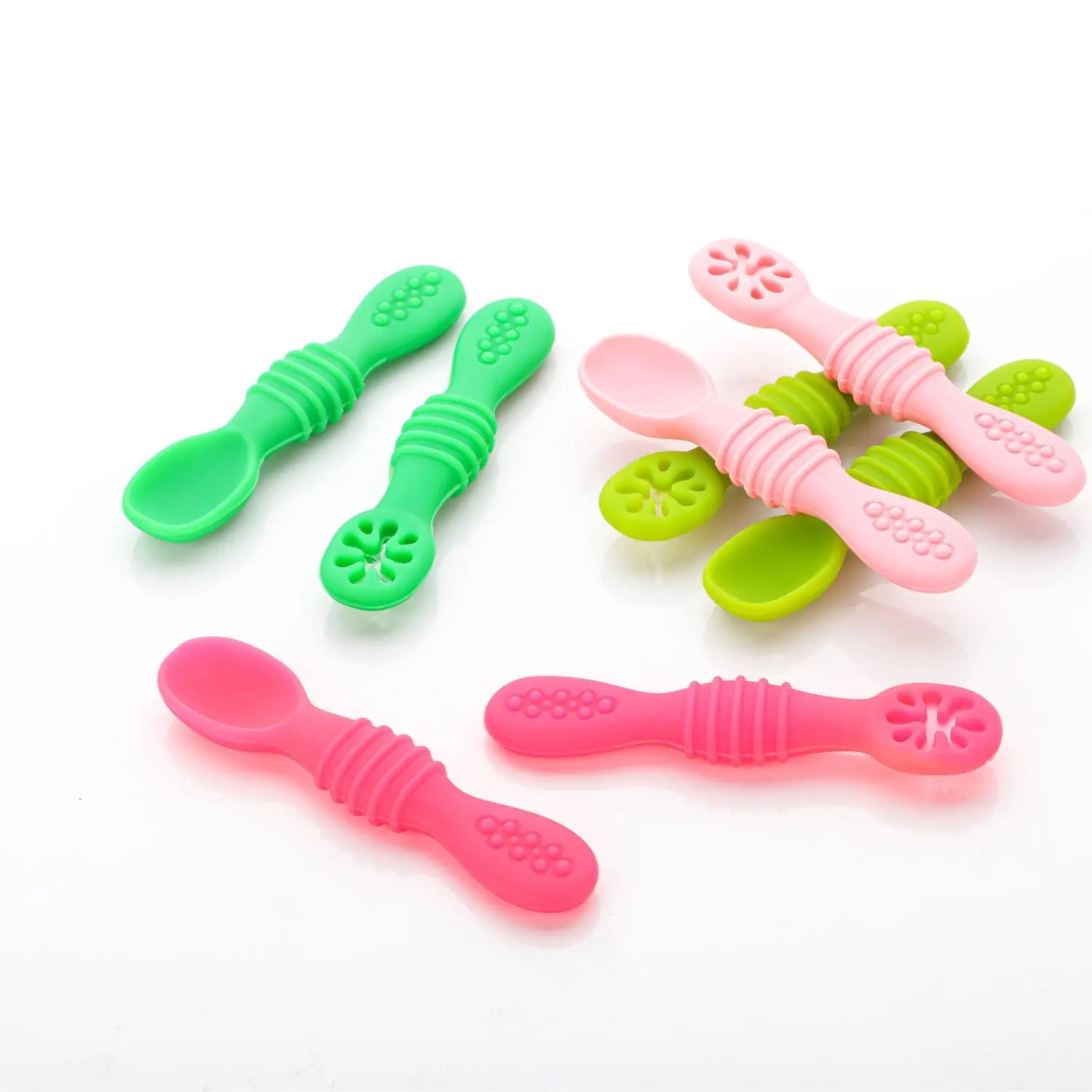 Chanak's Silicone Baby Led Weaning Spoons. Baby Traning Spoon, Gum Friendly,  BPA Free - Image 3