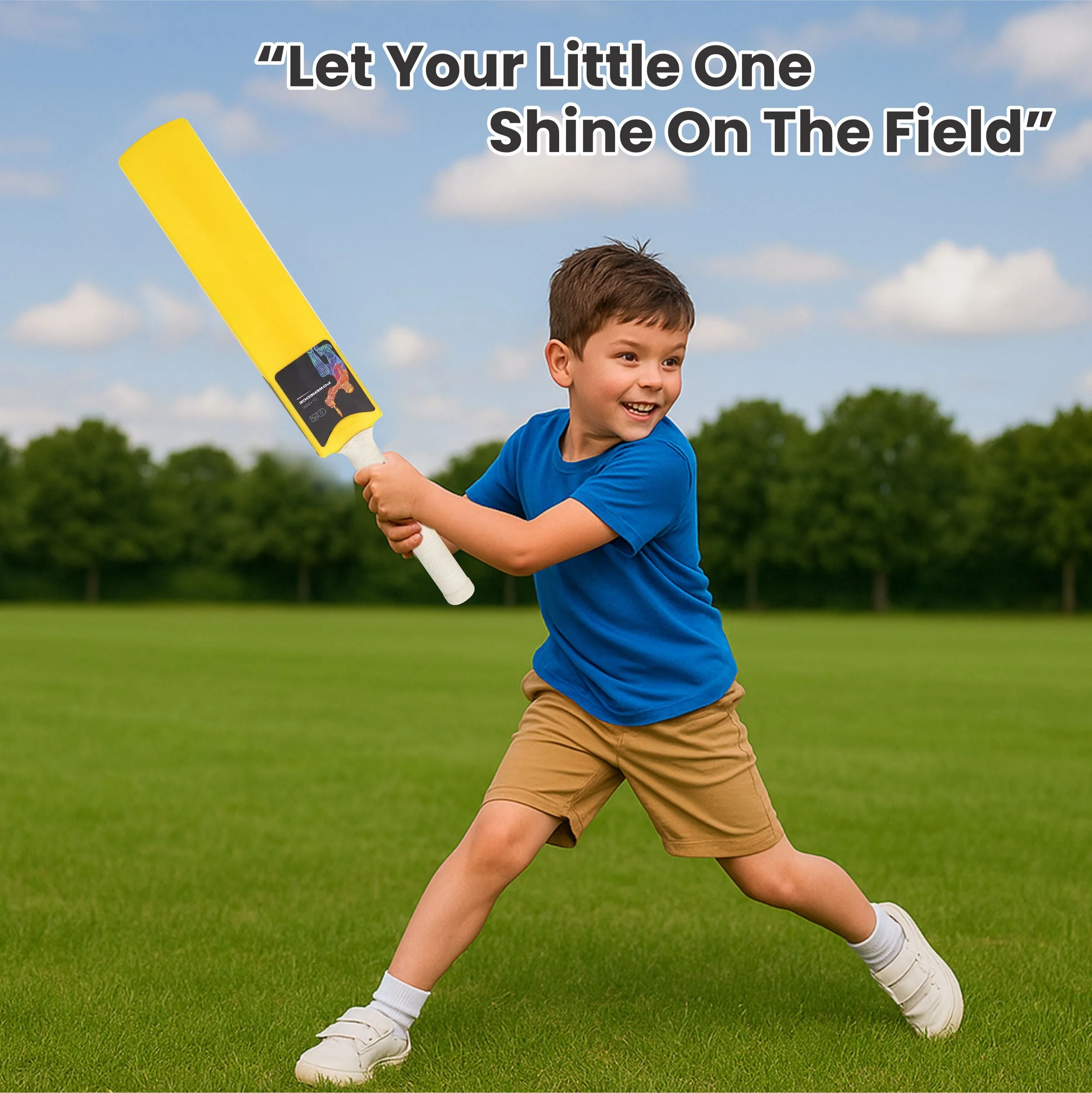 Chanak Small Cricket Turf Bat for Kids 5+ Years | 25.5 Inch Indoor & Outdoor Cricket Bat – BIS Approved (Yellow) - Image 5