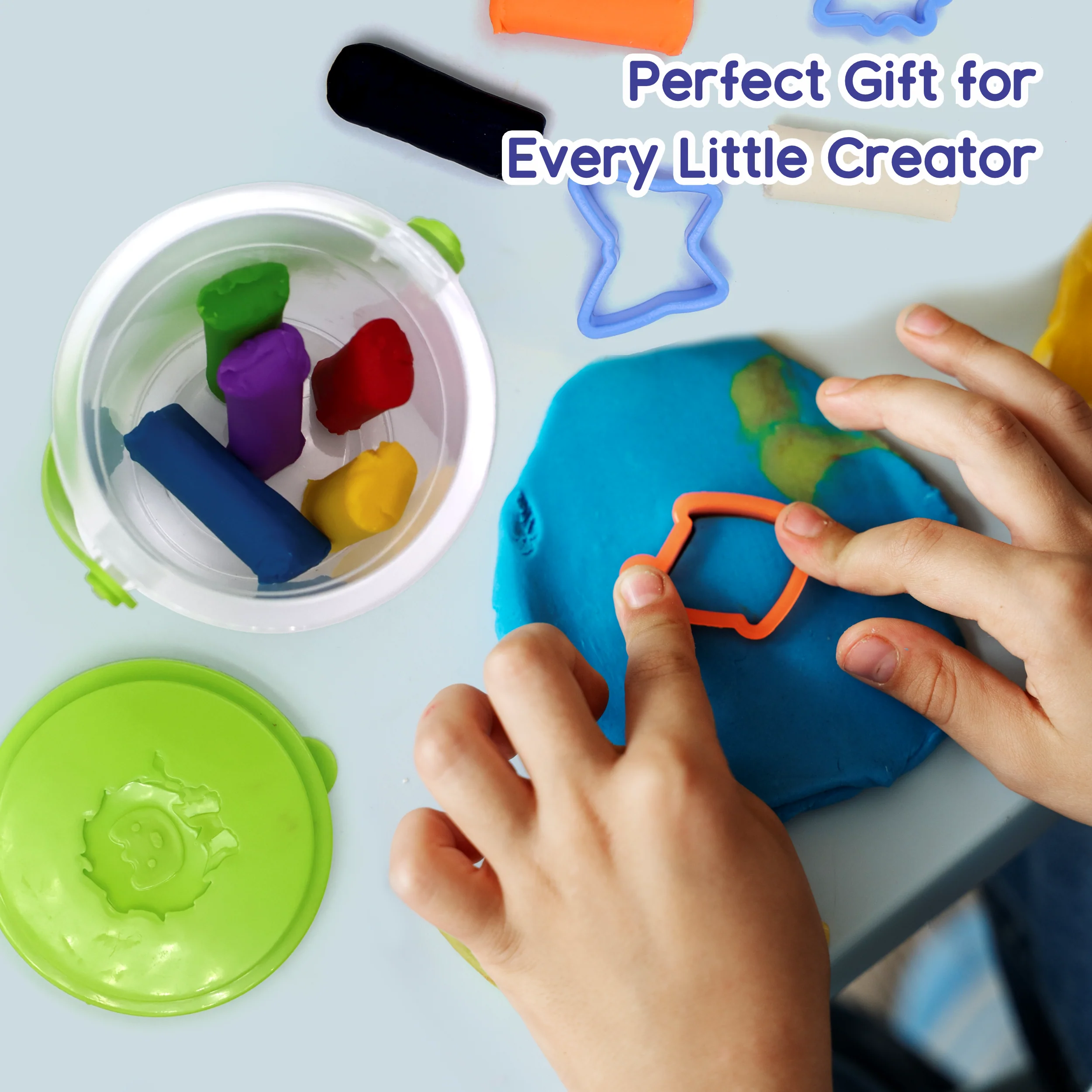 Chanak Clay Dough Bucket for Kids 3+ Years | Pack of 2 with 20 Colourful Non-Toxic Clay & Sculpting Tools – BIS Approved - Image 8